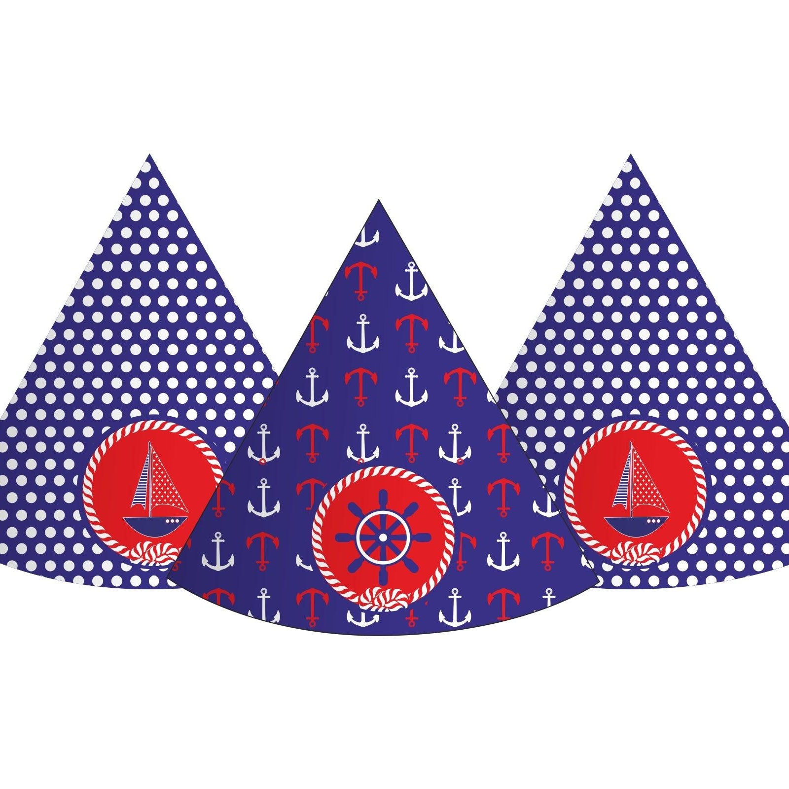 Nautical Party Decorations Kit - 80 pieces Combo Pack BIRTHDAYS Pretty UR Party