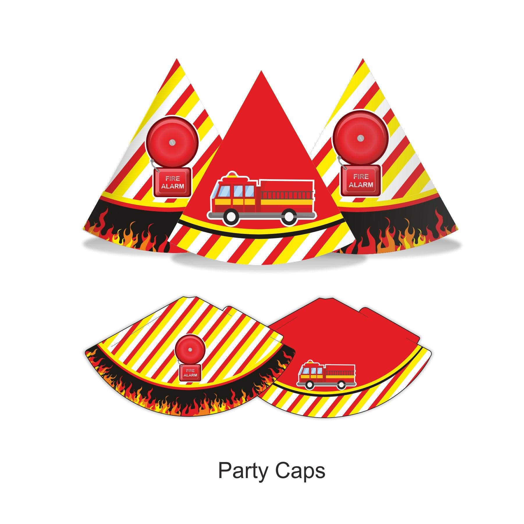 Firetruck Party Decorations Kit- 80 Pieces Combo Pack BIRTHDAYS Pretty UR Party