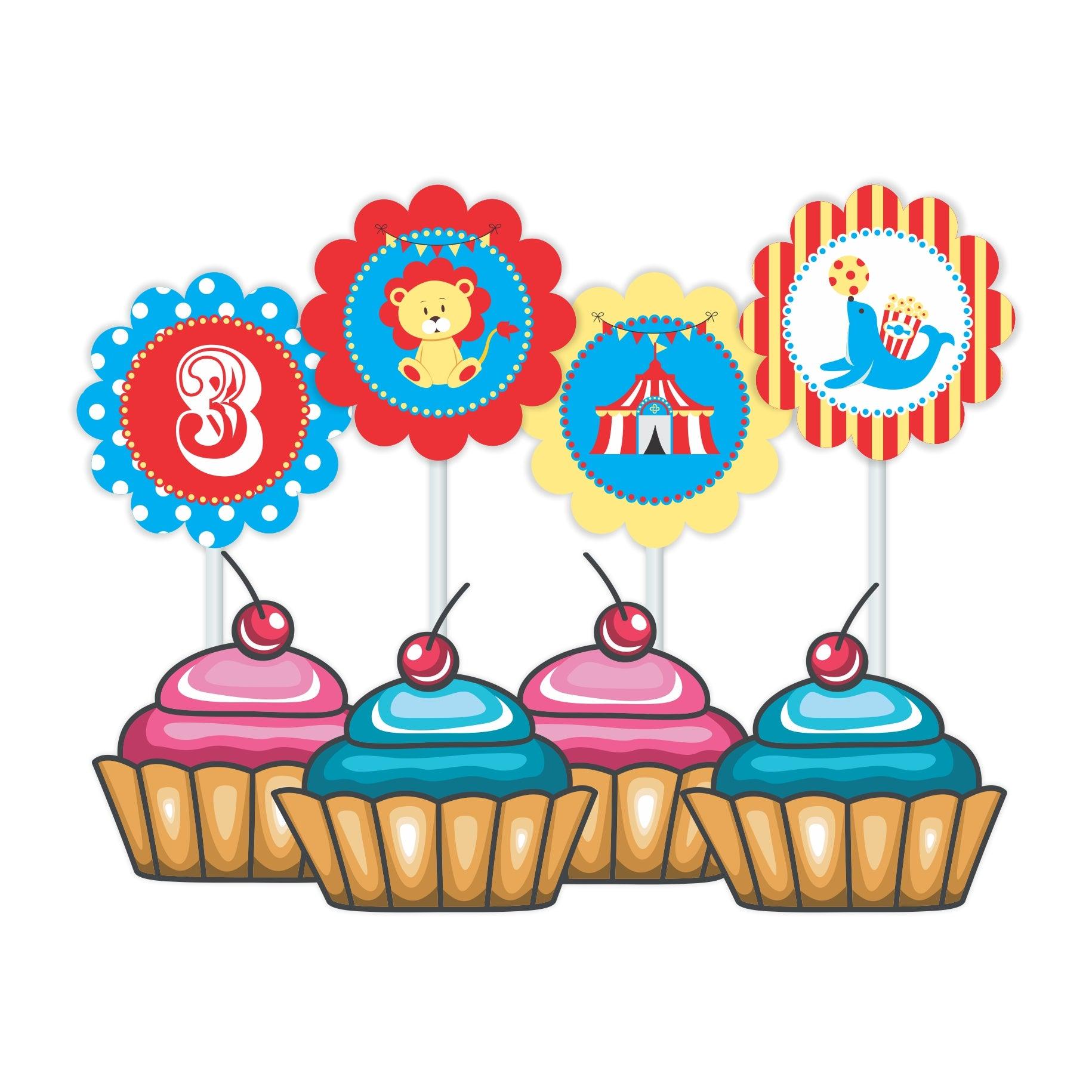 Carnival Cupcake / Food Toppers THEME PARTIES Pretty UR Party
