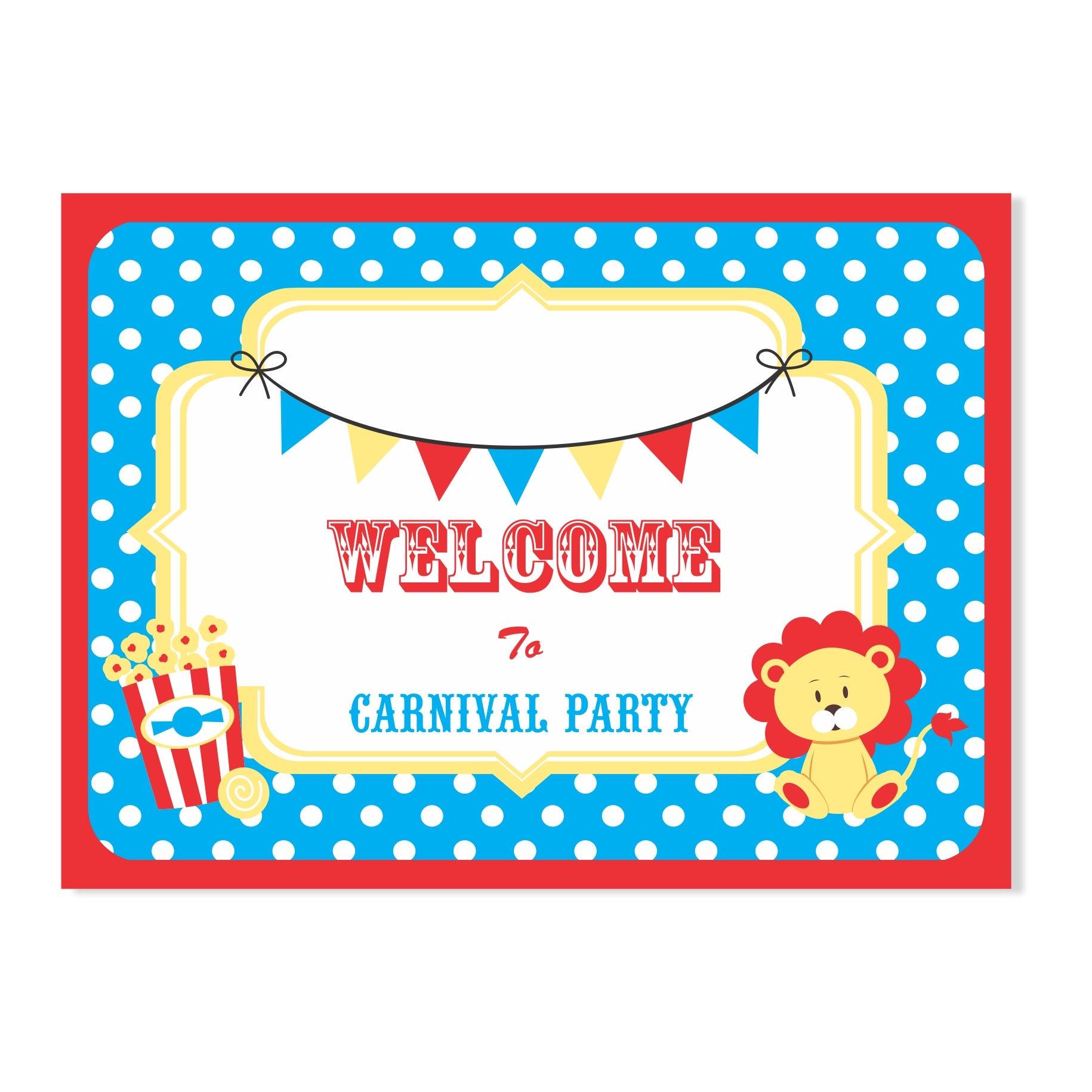 Carnival Entrance Banner / Door Sign THEME PARTIES Pretty UR Party