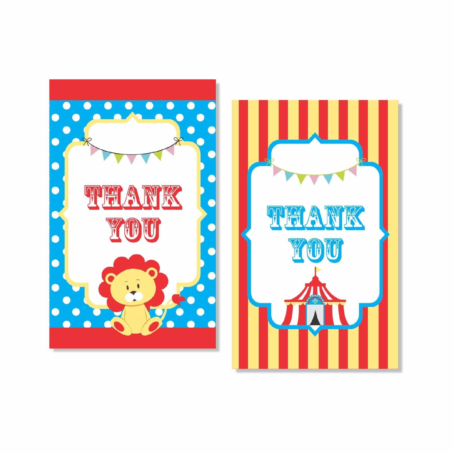 Carnival Thank you Tags THEME PARTIES Pretty UR Party