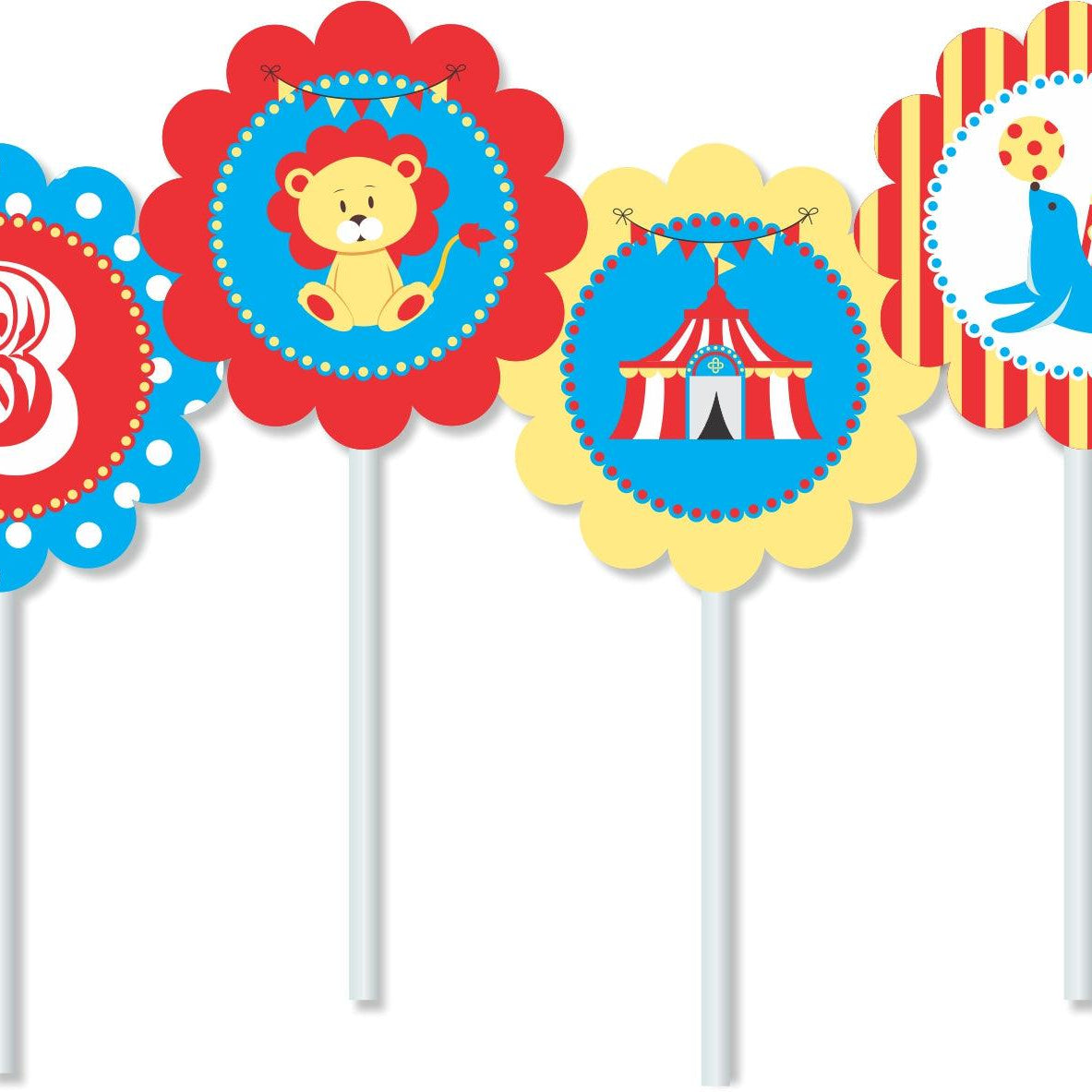 Carnival Cupcake / Food Toppers THEME PARTIES Pretty UR Party