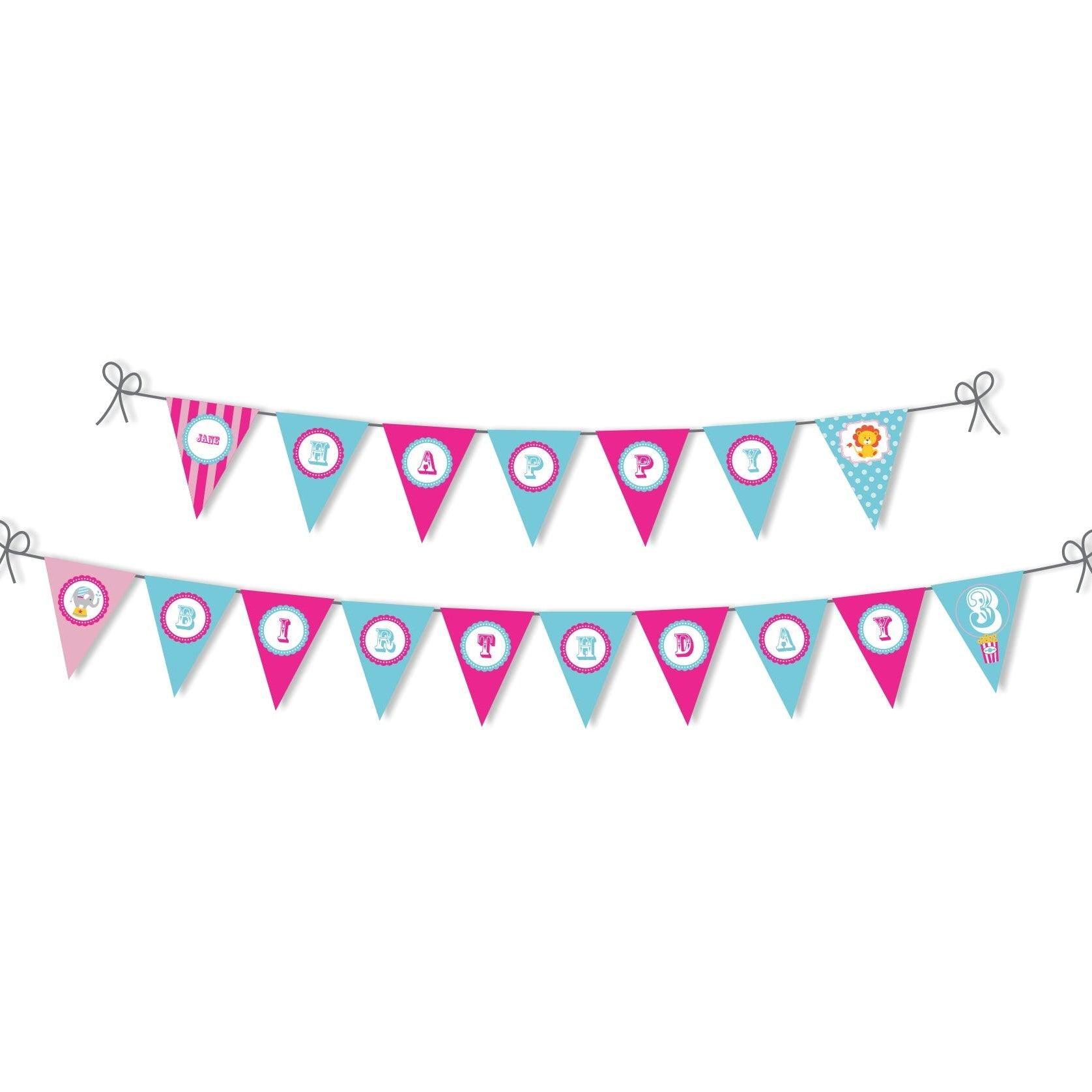 Girly Carnival Bunting THEME PARTIES Pretty UR Party