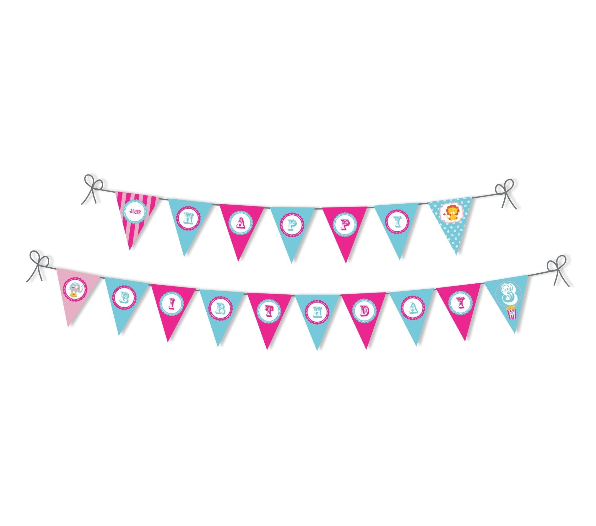Girly Carnival Bunting THEME PARTIES Pretty UR Party