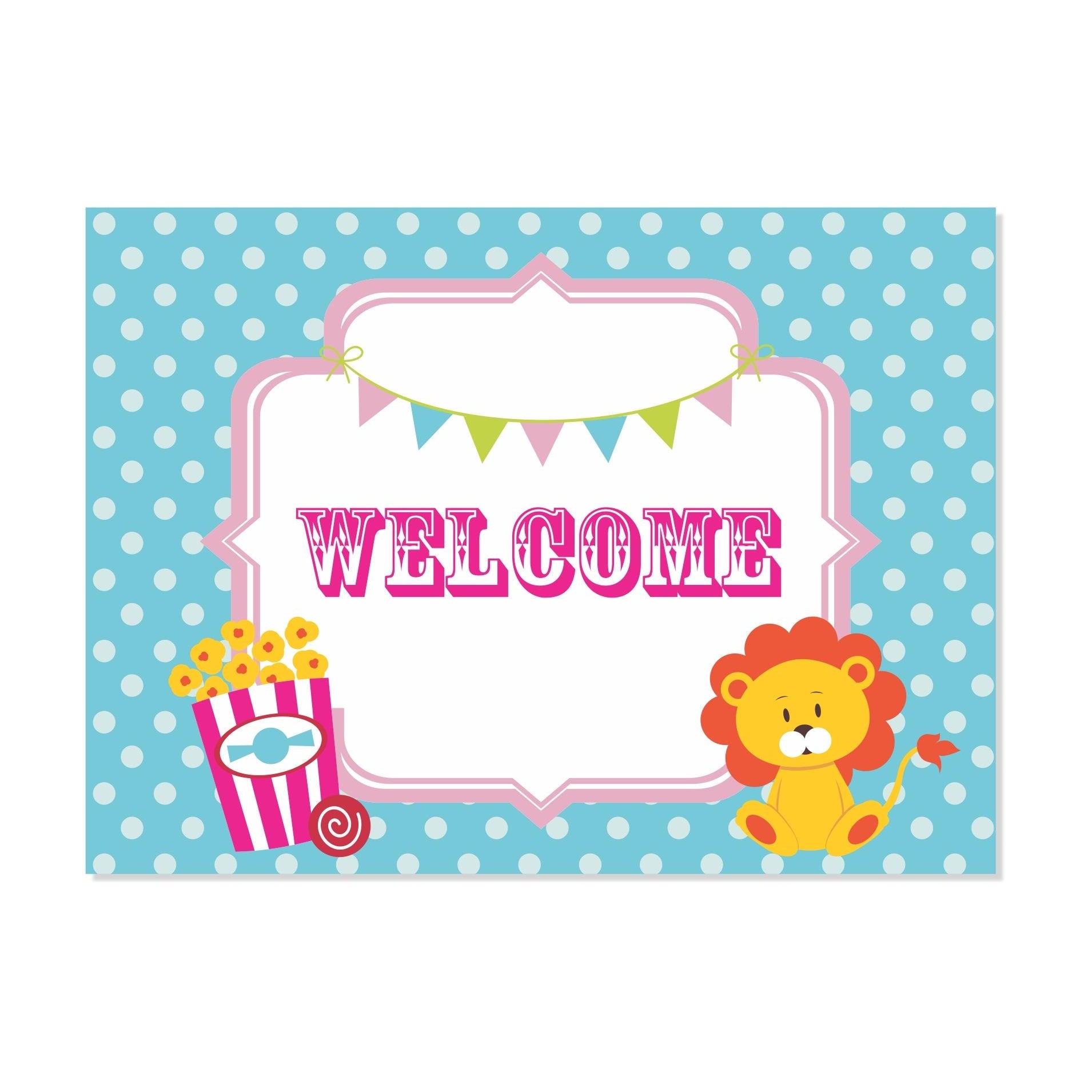 Girly Carnival Entrance Banner / Door Sign THEME PARTIES Pretty UR Party