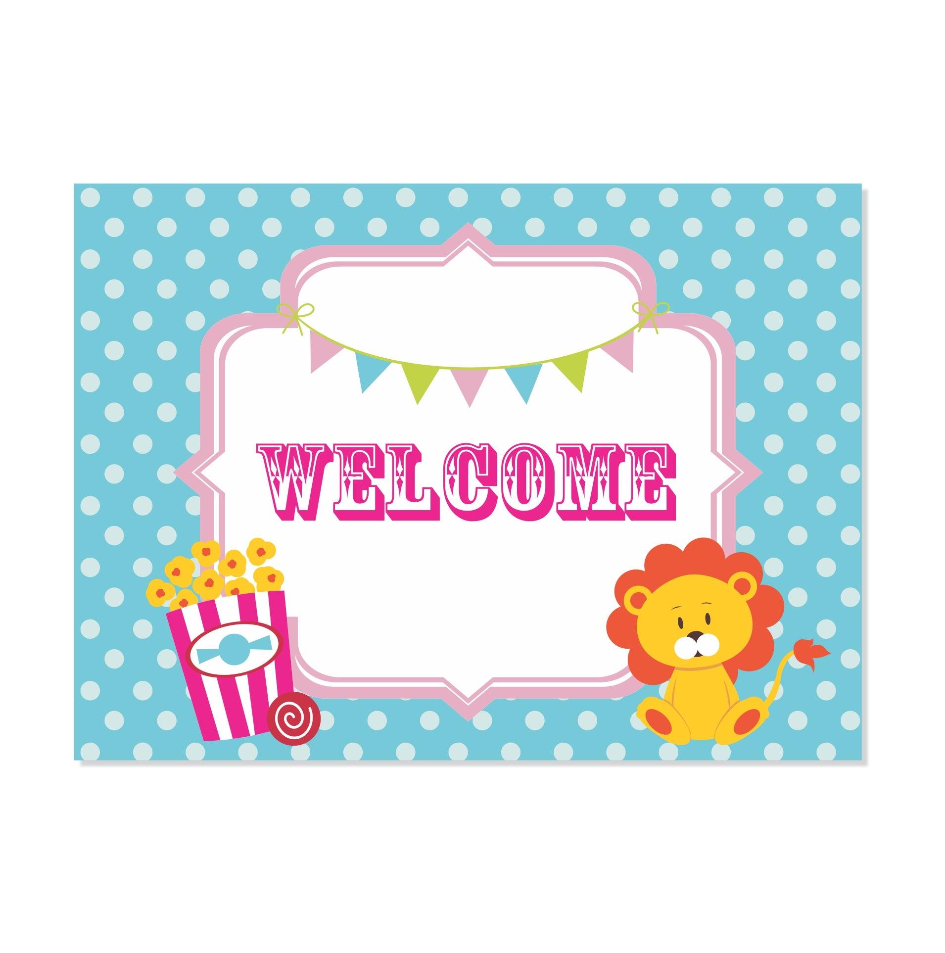 Girly Carnival Entrance Banner / Door Sign THEME PARTIES Pretty UR Party