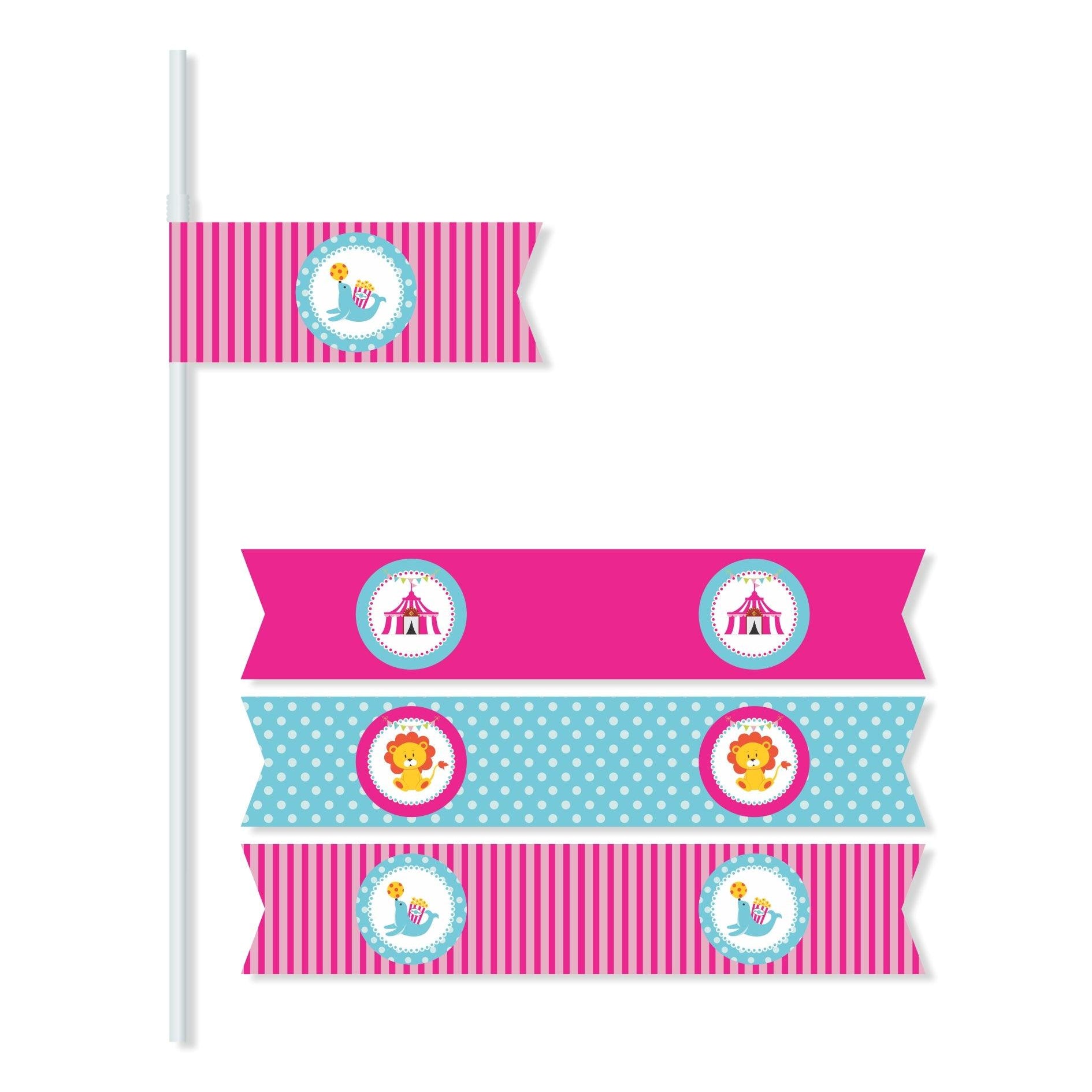 Girly Carnival Drink Straws THEME PARTIES Pretty UR Party