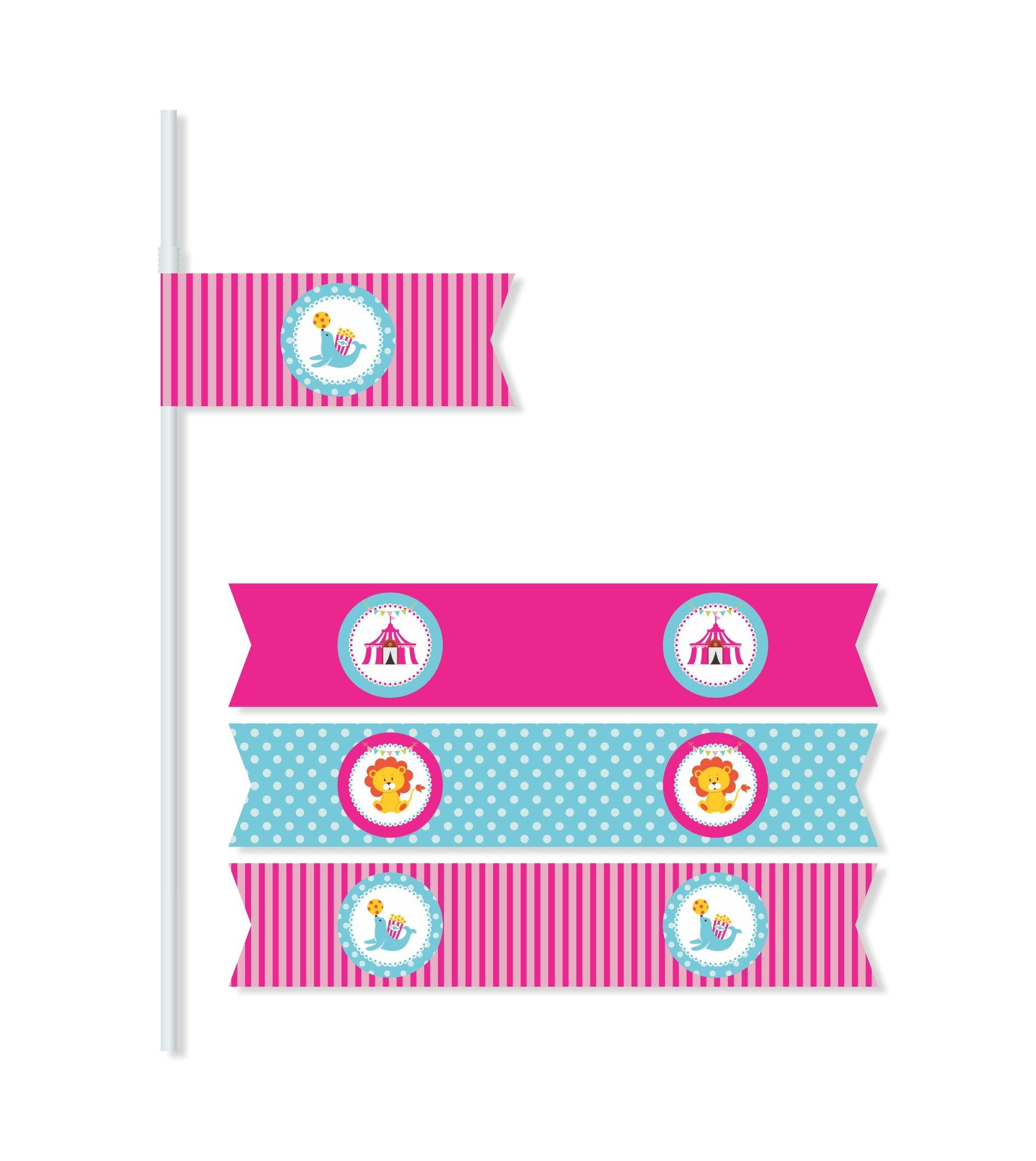 Girly Carnival Drink Straws THEME PARTIES Pretty UR Party