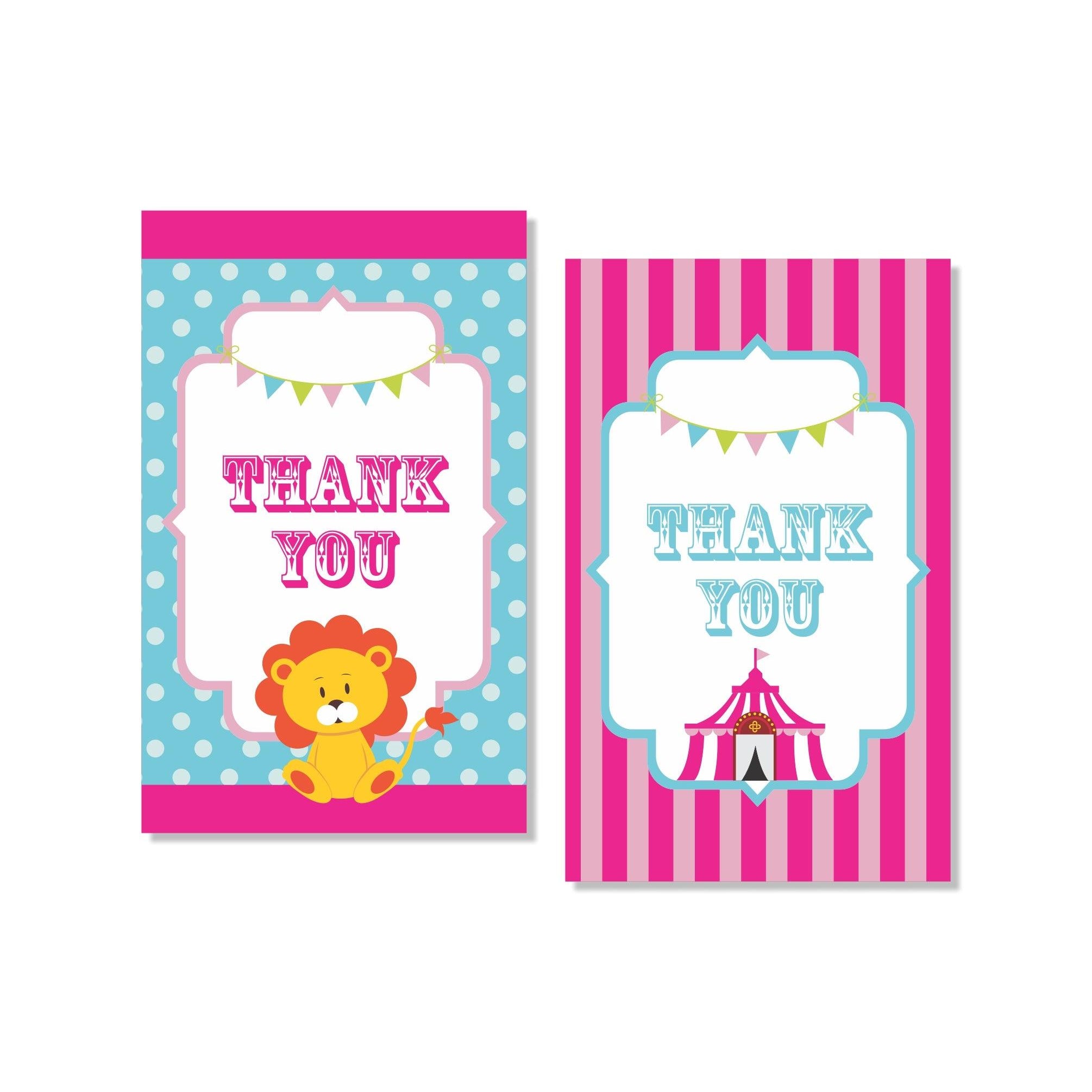 Girly Carnival Thank you Tags THEME PARTIES Pretty UR Party