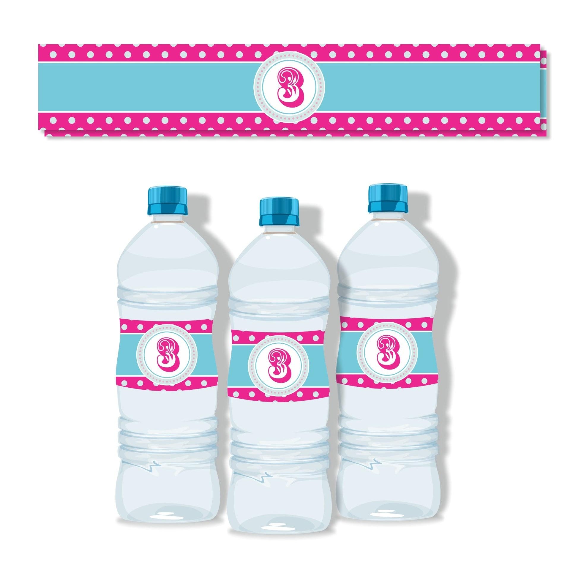 Girly Carnival Water Bottle Labels THEME PARTIES Pretty UR Party