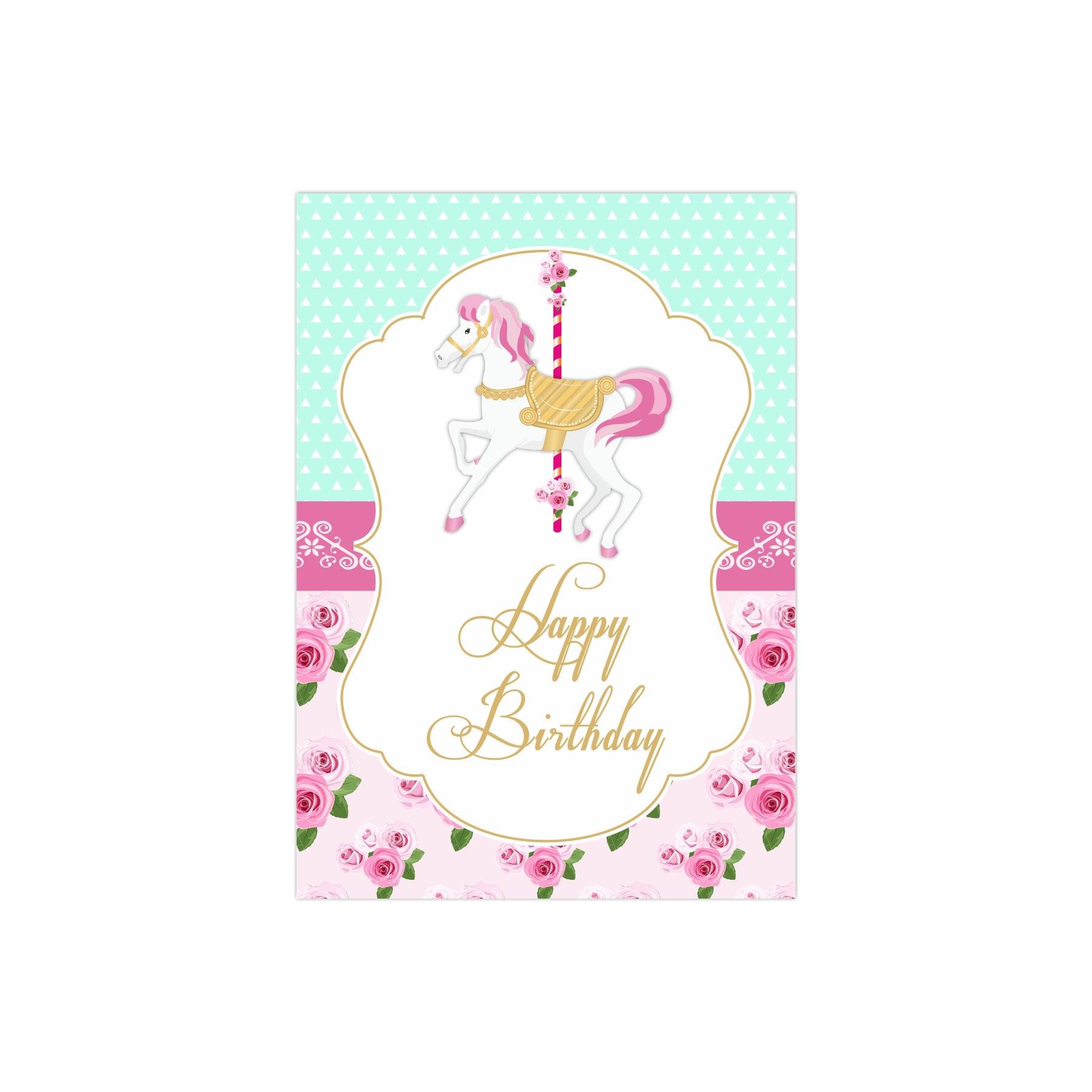 Carousel Party Decorations Kit - 80 Pieces Combo Pack BIRTHDAYS Pretty UR Party