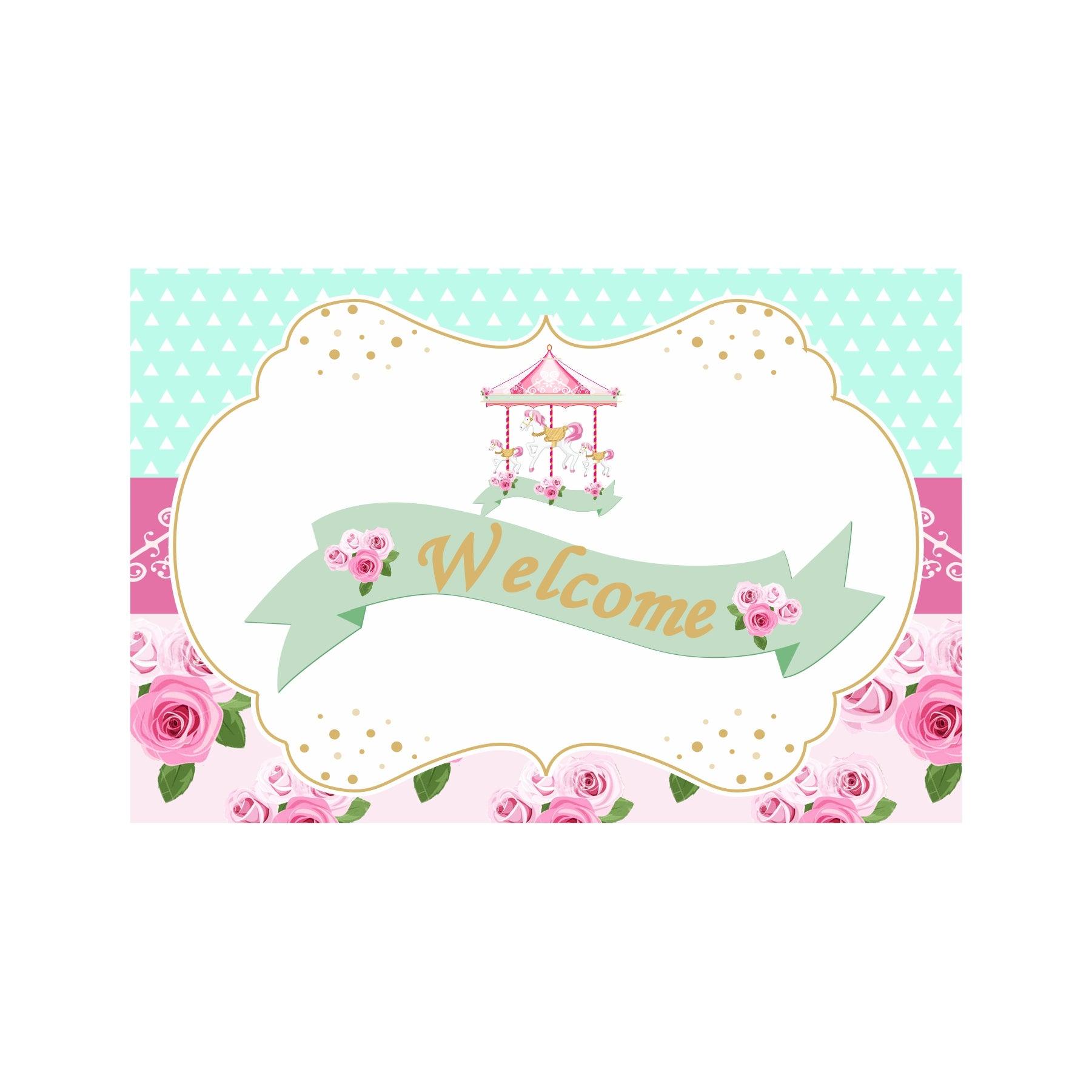 Carousel Party Decorations Kit - 80 Pieces Combo Pack BIRTHDAYS Pretty UR Party