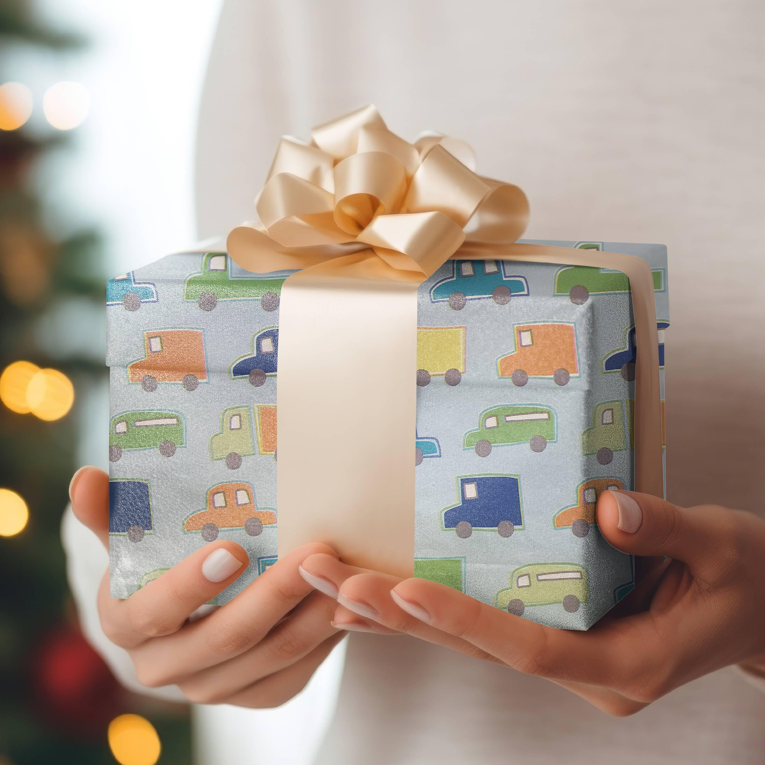 Colourful Cars Wrapping Paper 01 (Pack of 5) ACCESSORIES Pretty UR Party