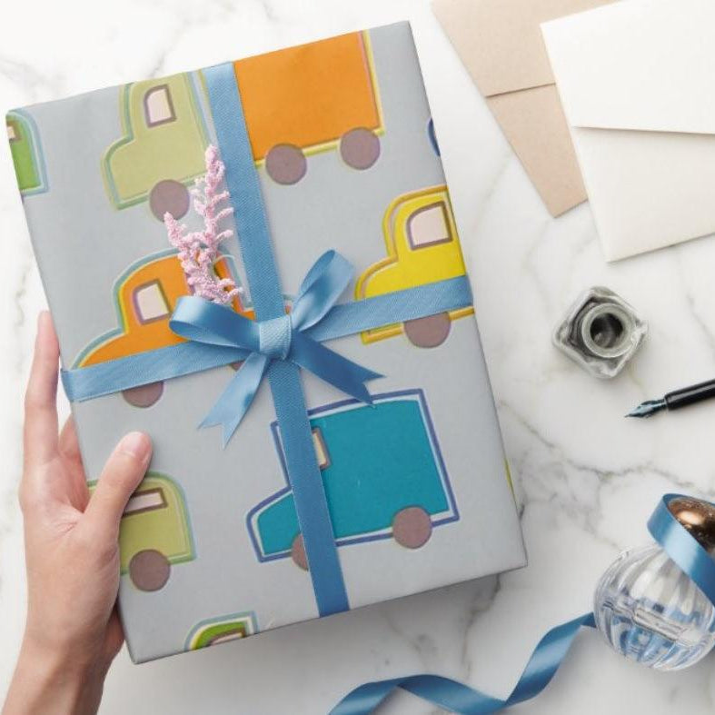 Colourful Cars Wrapping Paper 01 (Pack of 5) ACCESSORIES Pretty UR Party