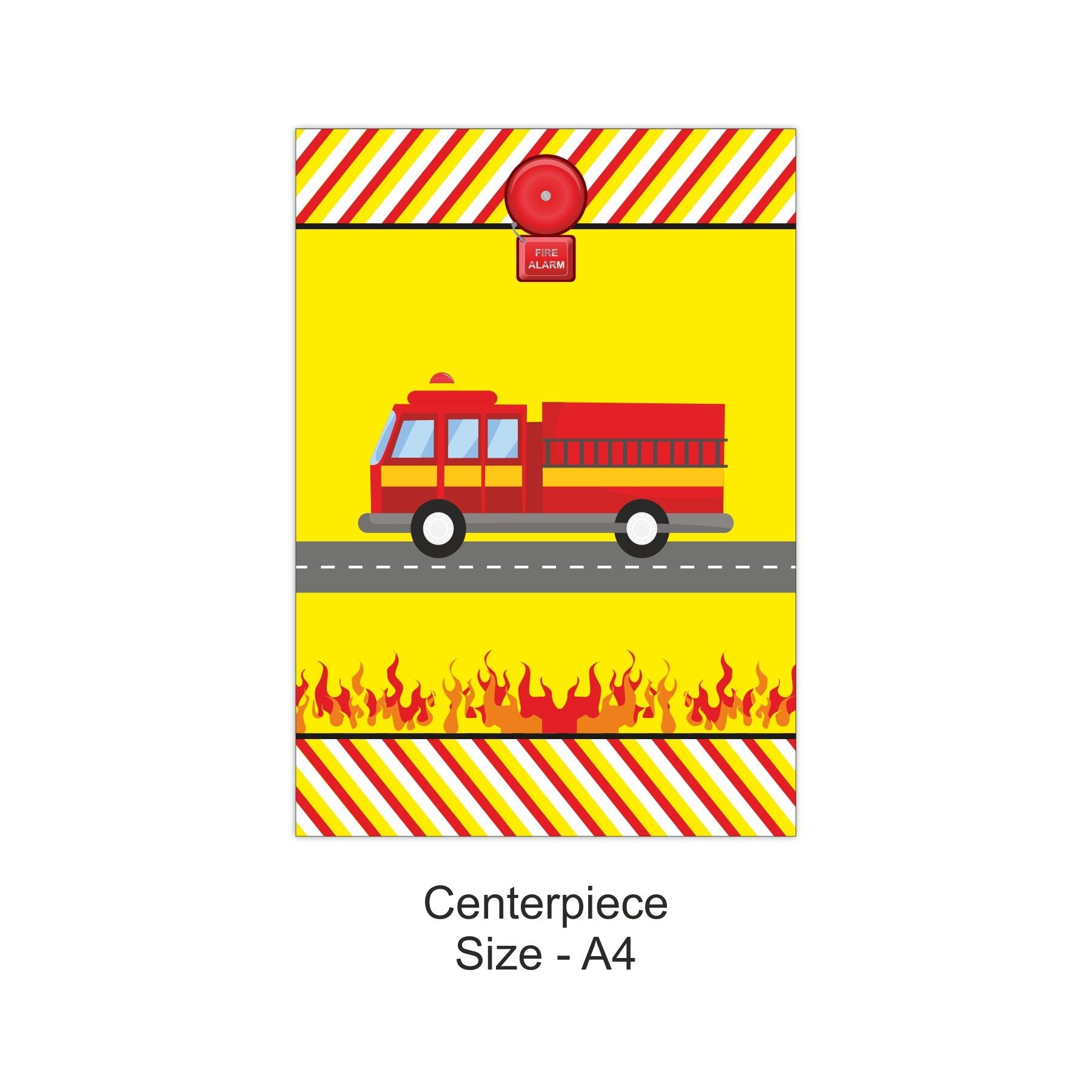 Firetruck Party Decorations Kit- 80 Pieces Combo Pack BIRTHDAYS Pretty UR Party