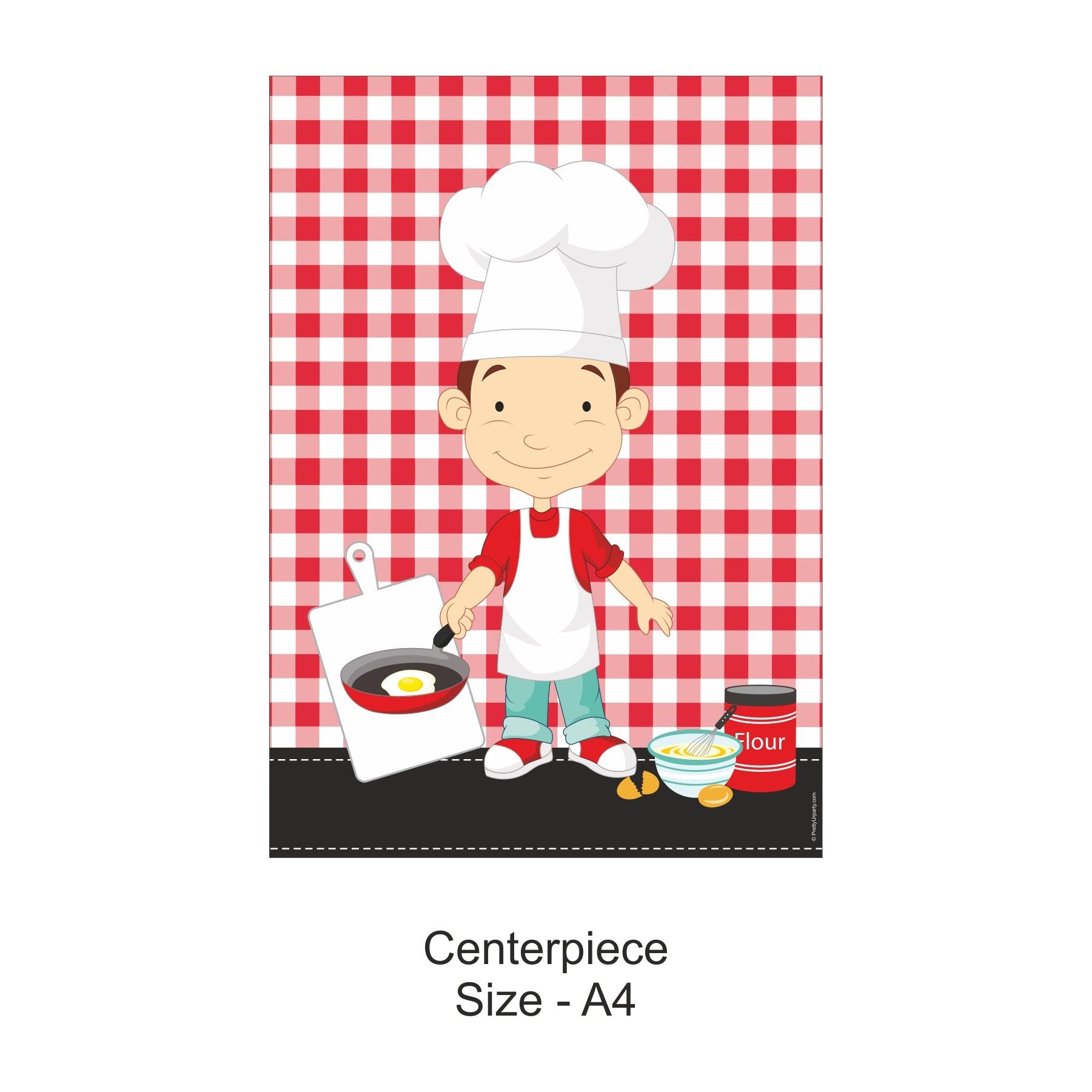 Little Chef Red Party Decorations Package - 70 pieces Combo PACKAGES Pretty UR Party