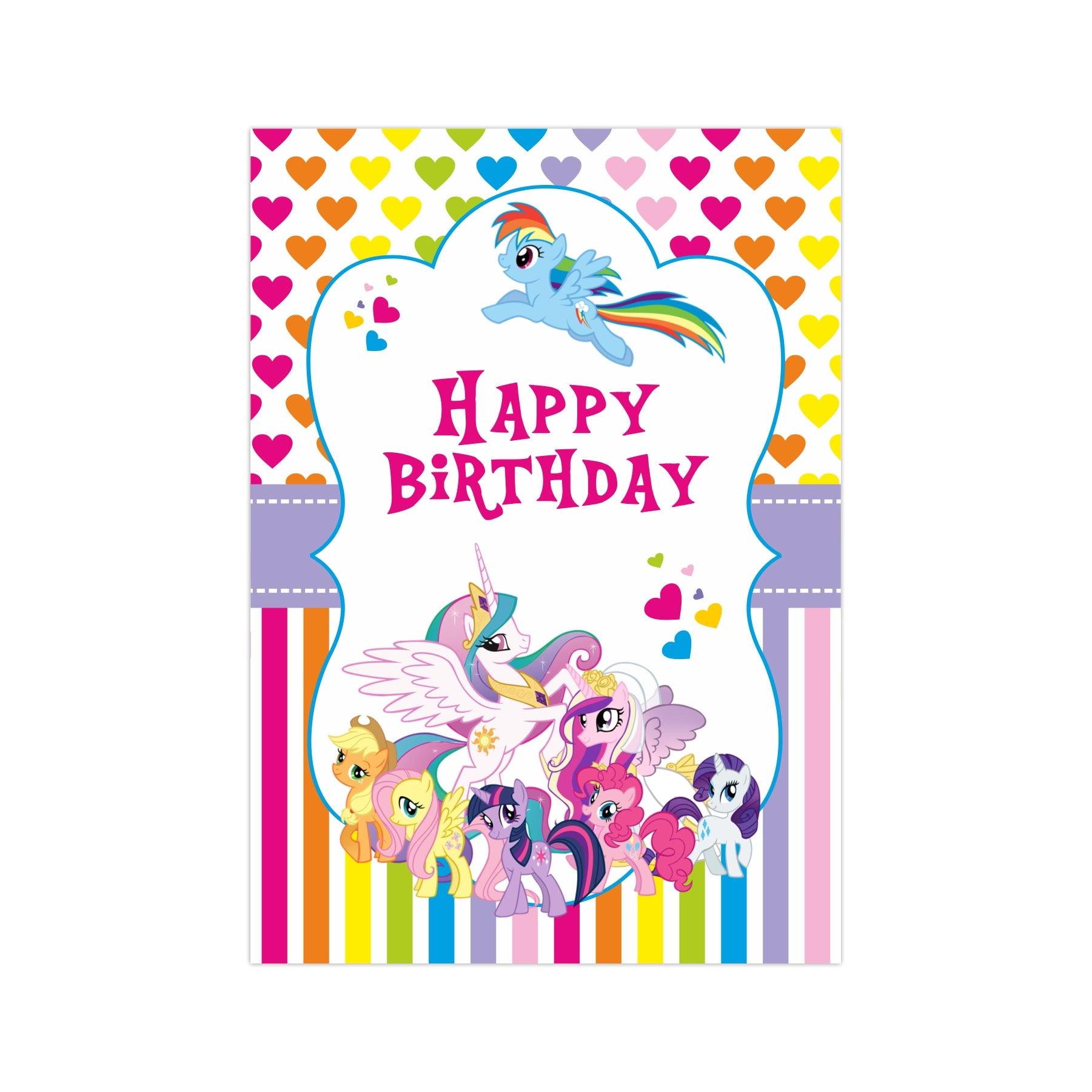 My Little Pony Party Decorations Kit - 80 pieces combo pack THEME PARTIES Pretty UR Party
