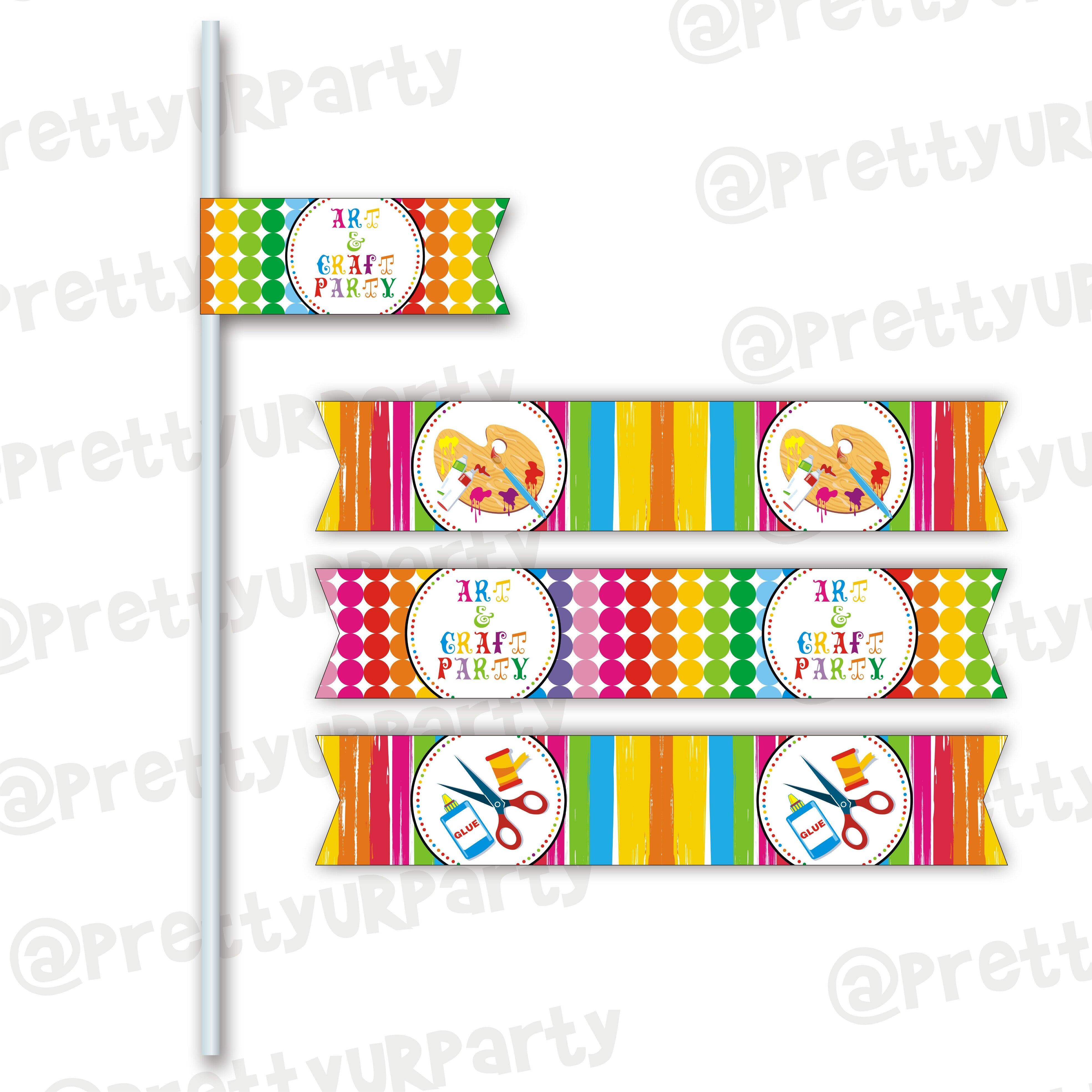 Art & Craft Party Drink Straws THEME PARTIES Pretty UR Party