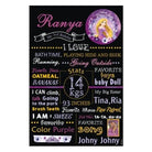 Tangled / Rapunzel Chalkboard Poster PERSONALISED Pretty UR Party