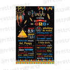 Wild One theme Chalkboard Poster PERSONALISED Pretty UR Party