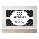 Chanel Theme Backdrop PERSONALISED Pretty UR Party
