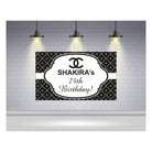 Chanel Theme Backdrop PERSONALISED Pretty UR Party