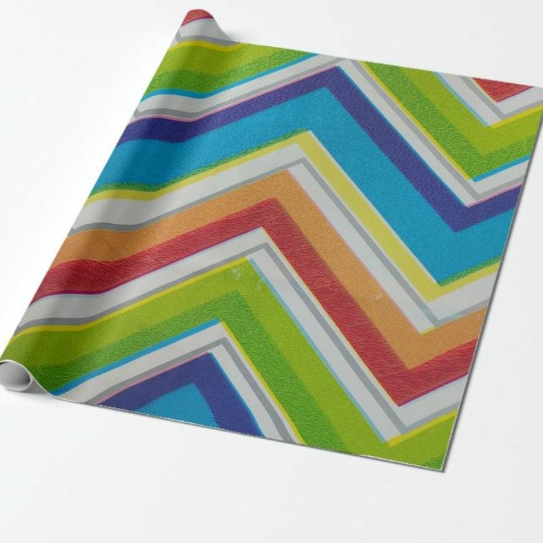 Multicolour Chevron Wrapping Paper (Pack of 5) ACCESSORIES Pretty UR Party