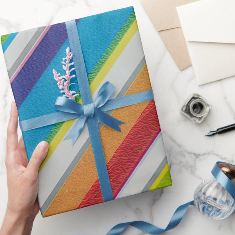 Multicolour Chevron Wrapping Paper (Pack of 5) ACCESSORIES Pretty UR Party