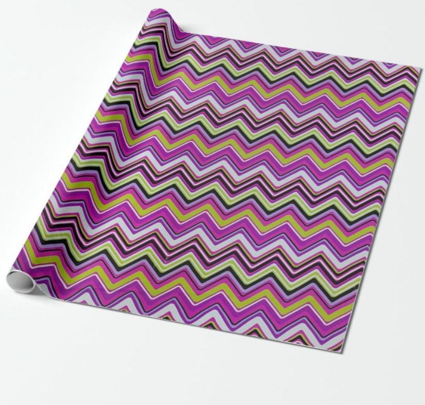 Multicolor Chevron Wrapping Paper - Pack of 5 ACCESSORIES Pretty UR Party