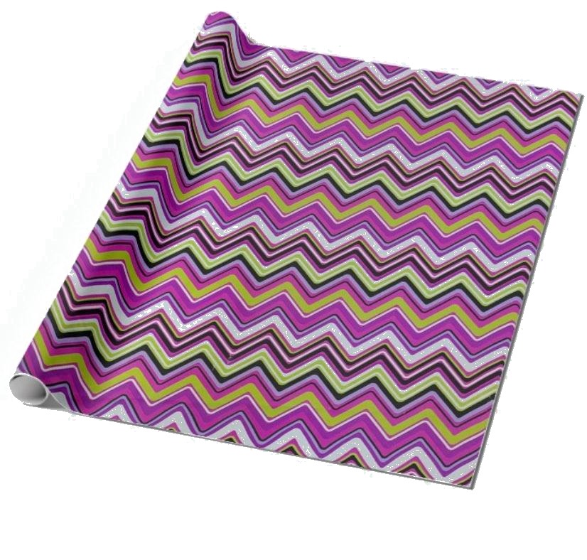 Multicolor Chevron Wrapping Paper - Pack of 5