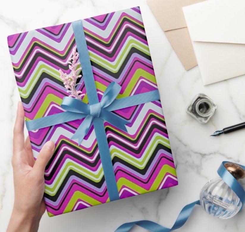 Multicolor Chevron Wrapping Paper - Pack of 5 ACCESSORIES Pretty UR Party
