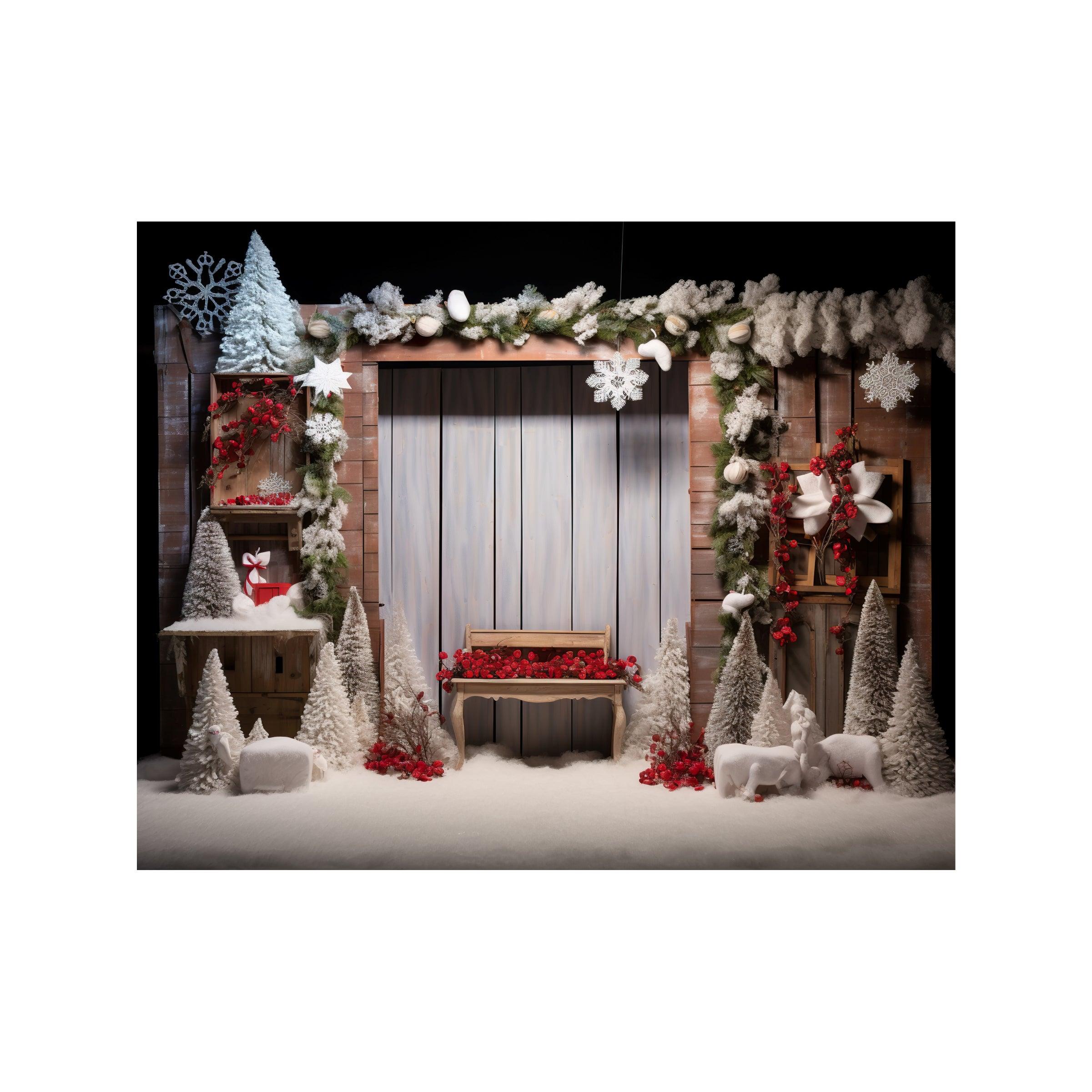 Christmas Theme Backdrop 04 ALL PARTY SUPPLIES Pretty UR Party