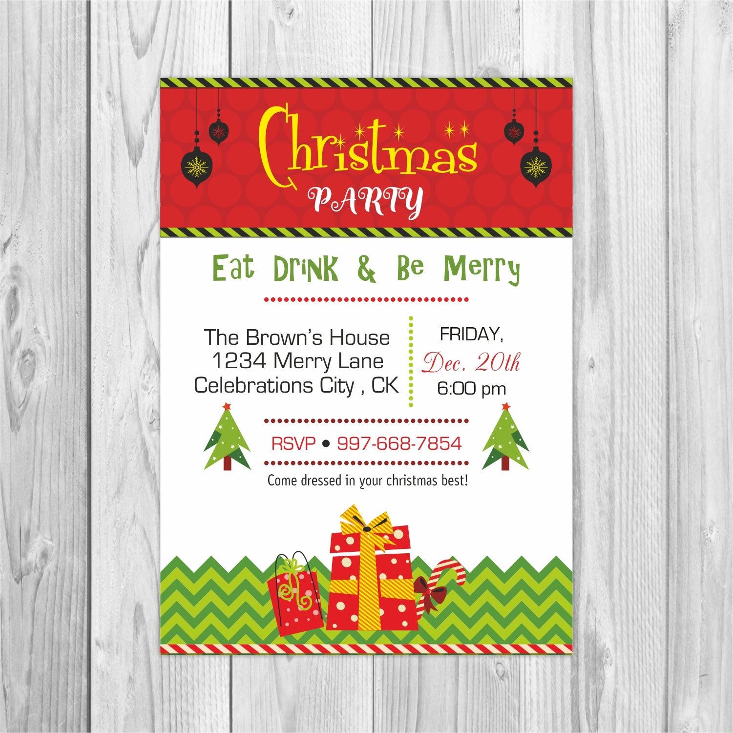 Christmas Party Invitations ALL PARTY SUPPLIES Pretty UR Party
