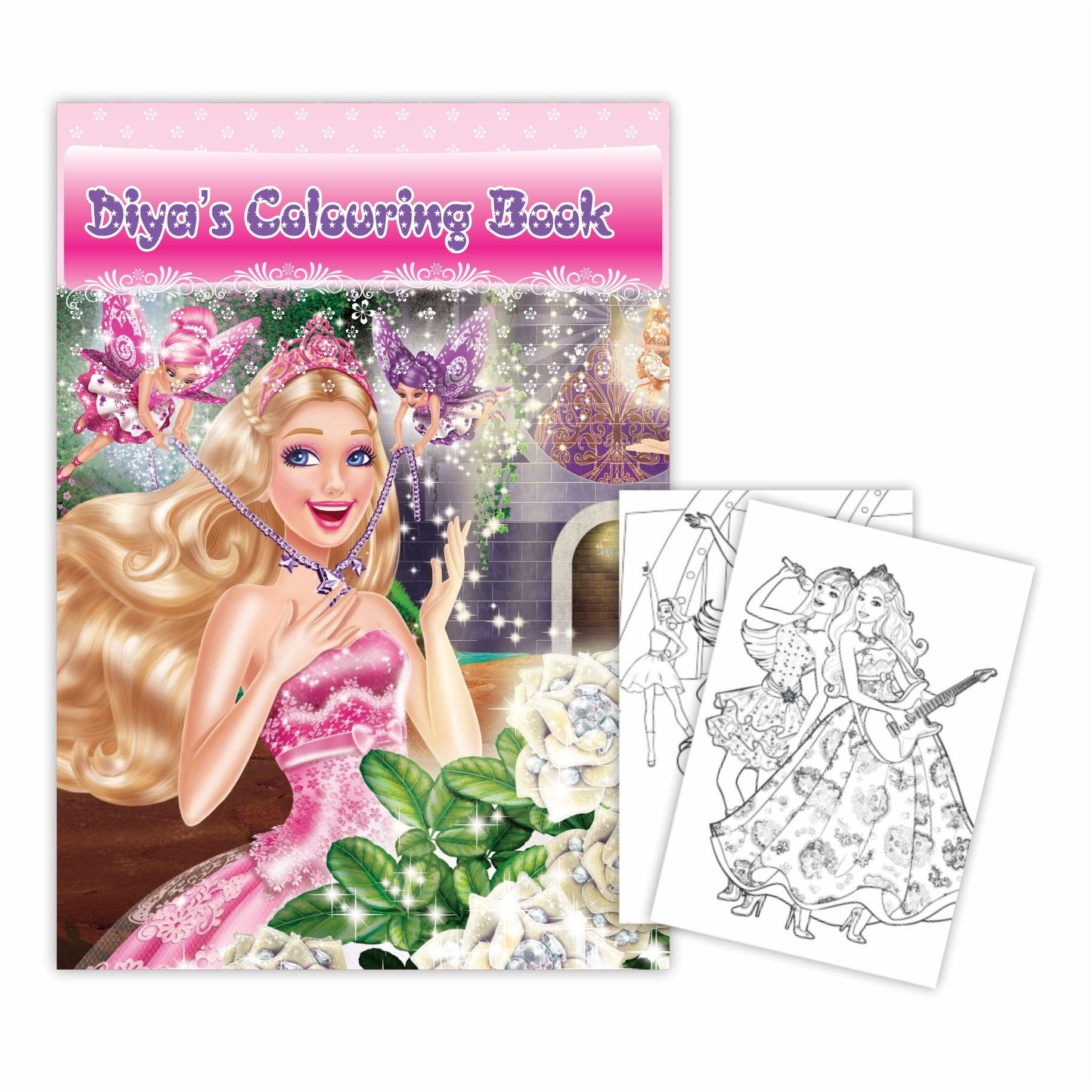 Barbie Rockstar Colouring Book PERSONALISED Pretty UR Party