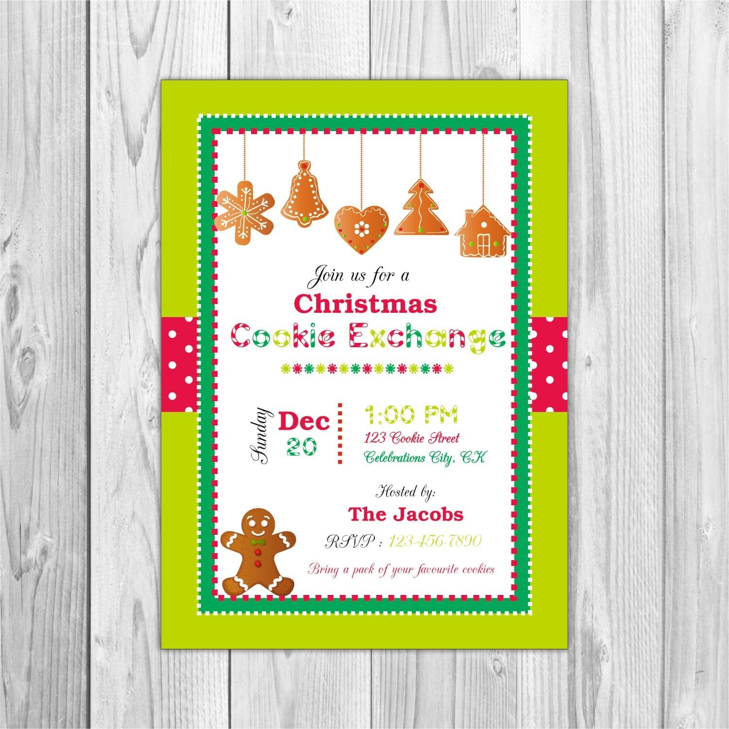 Christmas Cookie Exchange Invitations ALL PARTY SUPPLIES Pretty UR Party