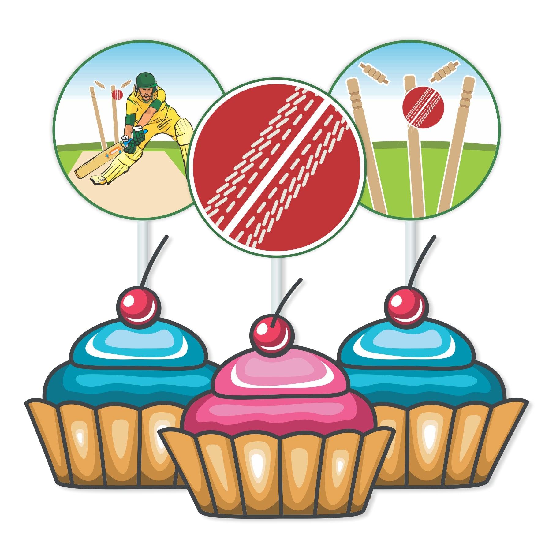 Cricket Theme Cupcake / Food Toppers THEME PARTIES Pretty UR Party