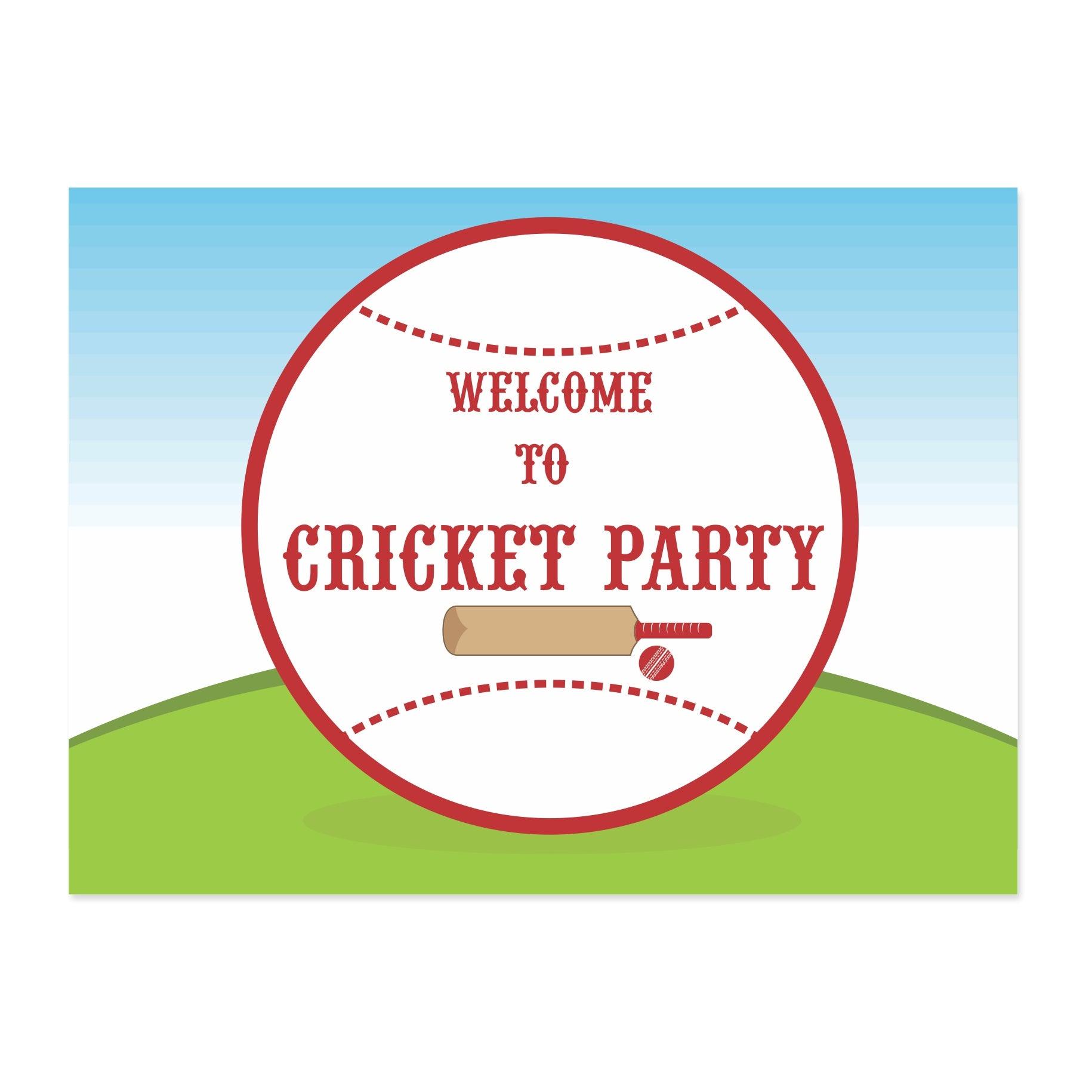 Cricket Theme Entrance Banner / Door Sign THEME PARTIES Pretty UR Party