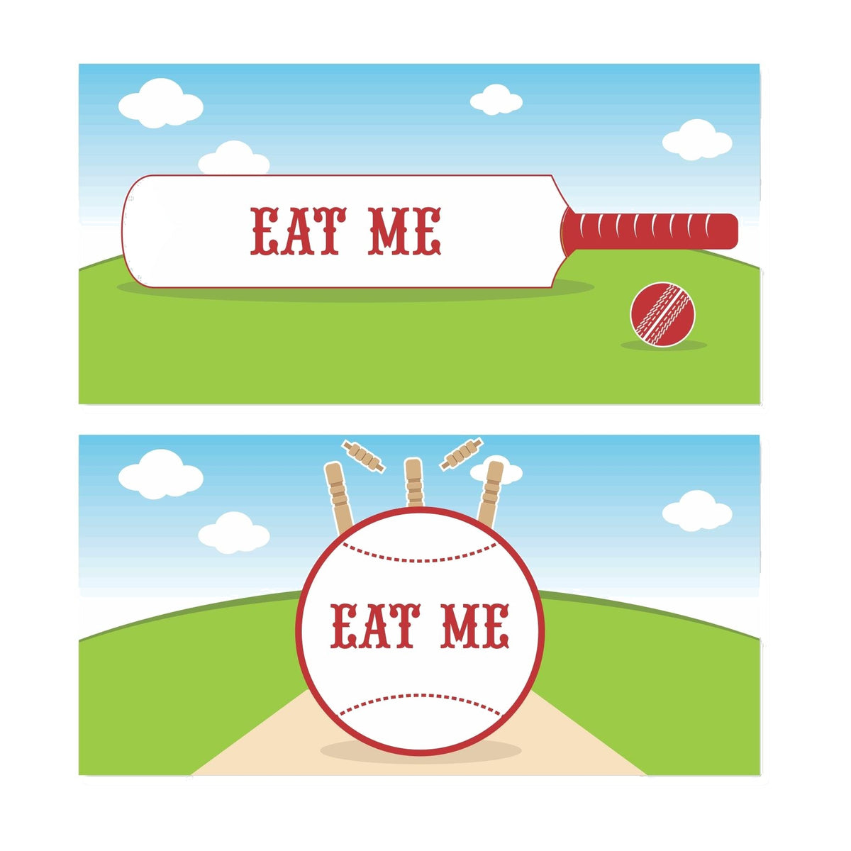 Cricket Theme / Buffet Table Cards