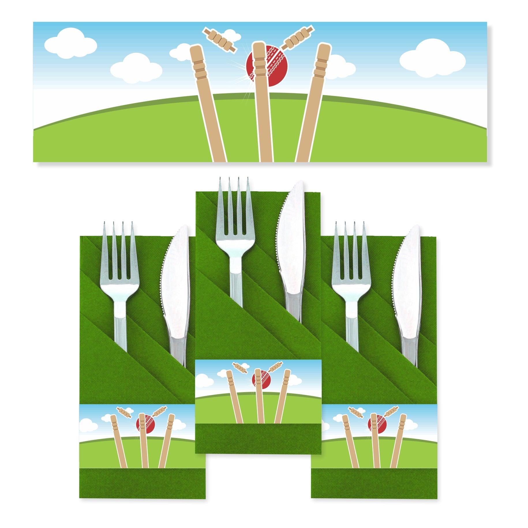 Cricket Theme  Napkin Rings THEME PARTIES Pretty UR Party