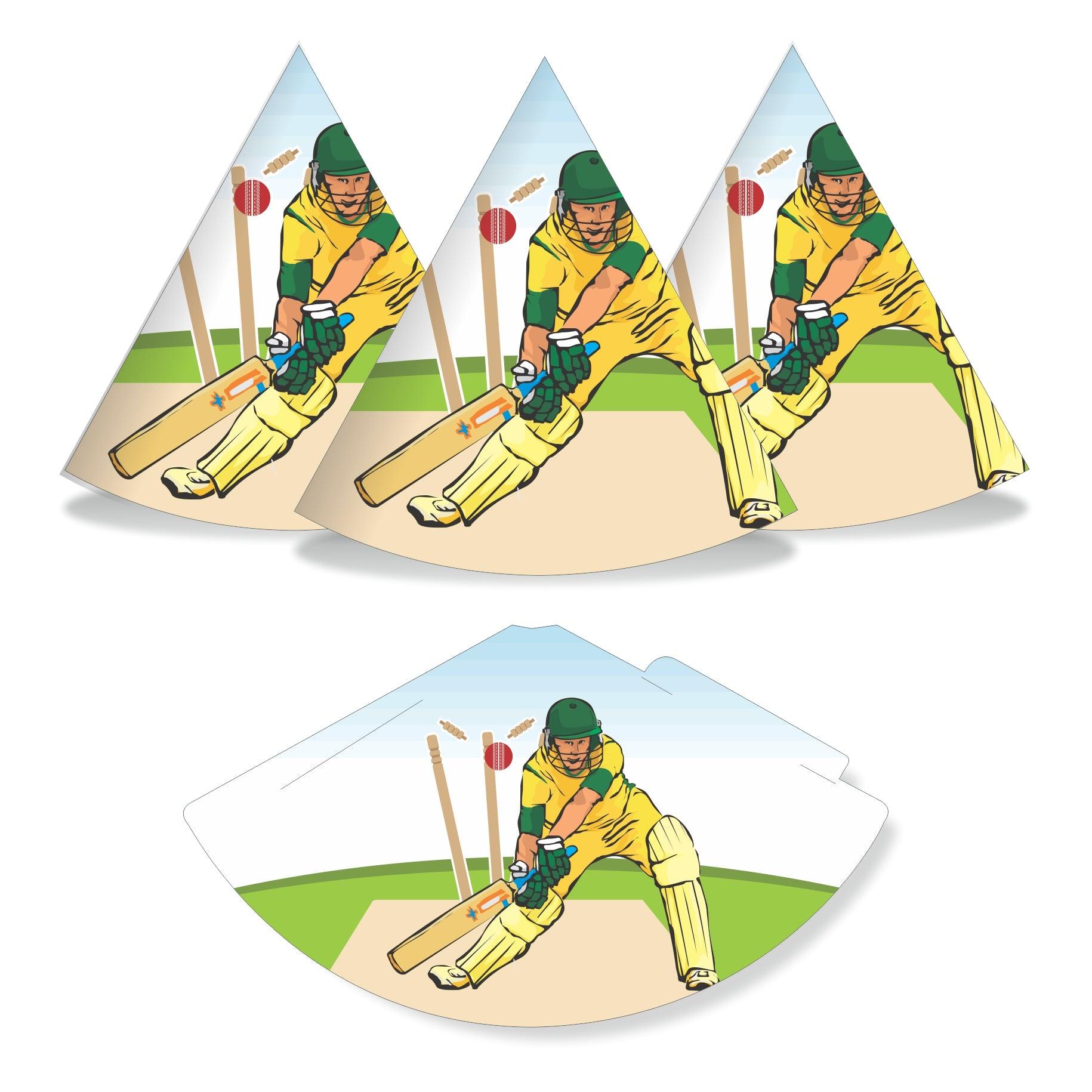 Cricket Theme Hats - Pack of 10 THEME PARTIES Pretty UR Party