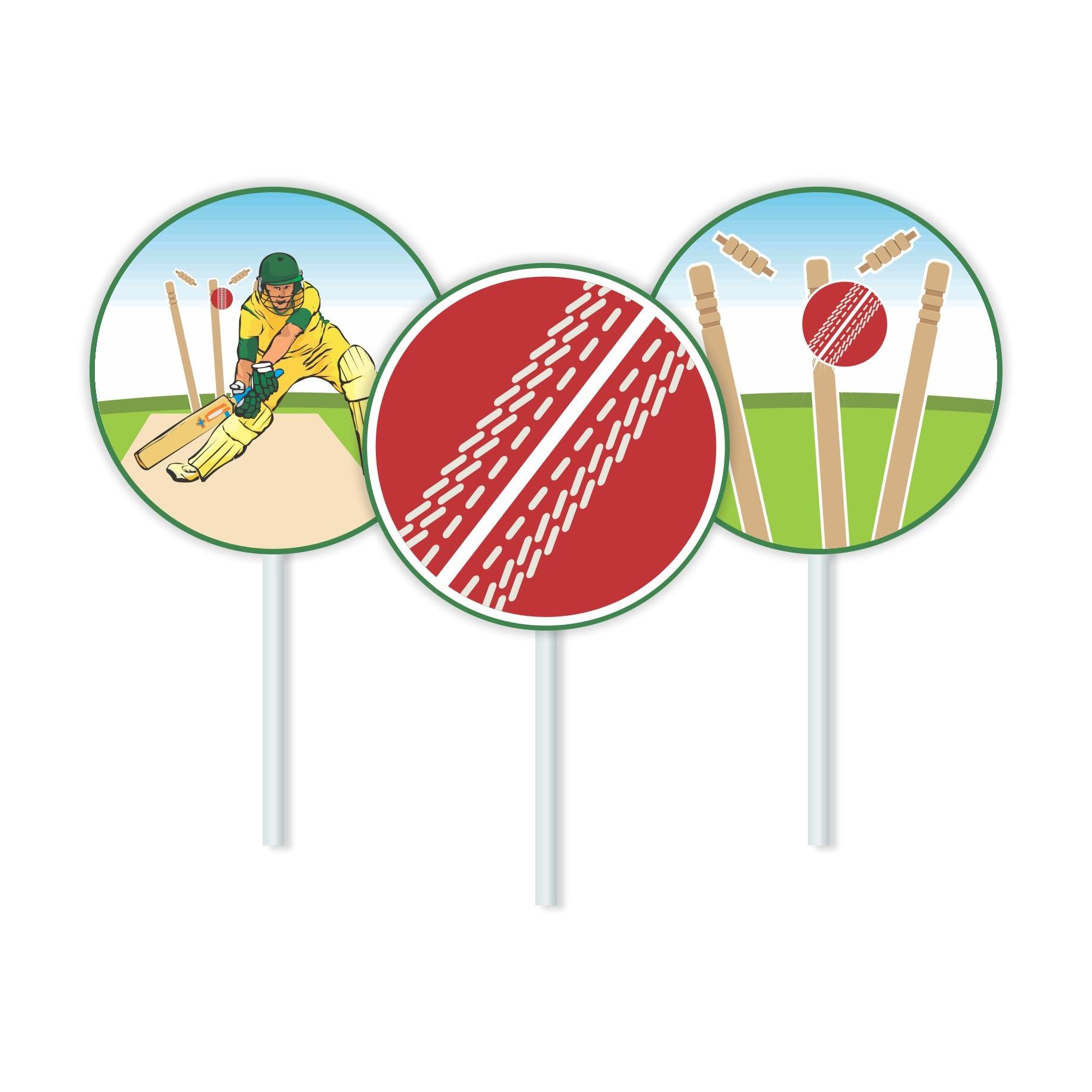 Cricket Theme Cupcake / Food Toppers THEME PARTIES Pretty UR Party