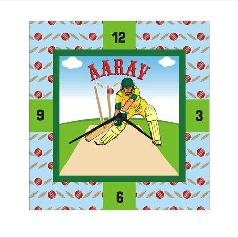 Personalised Cricket Clock THEME PARTIES Pretty UR Party