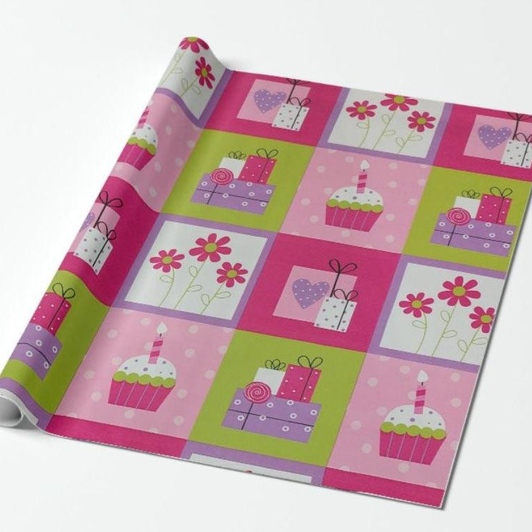 Cakes & Gifts Wrapping Paper (Pack of 5) ACCESSORIES Pretty UR Party