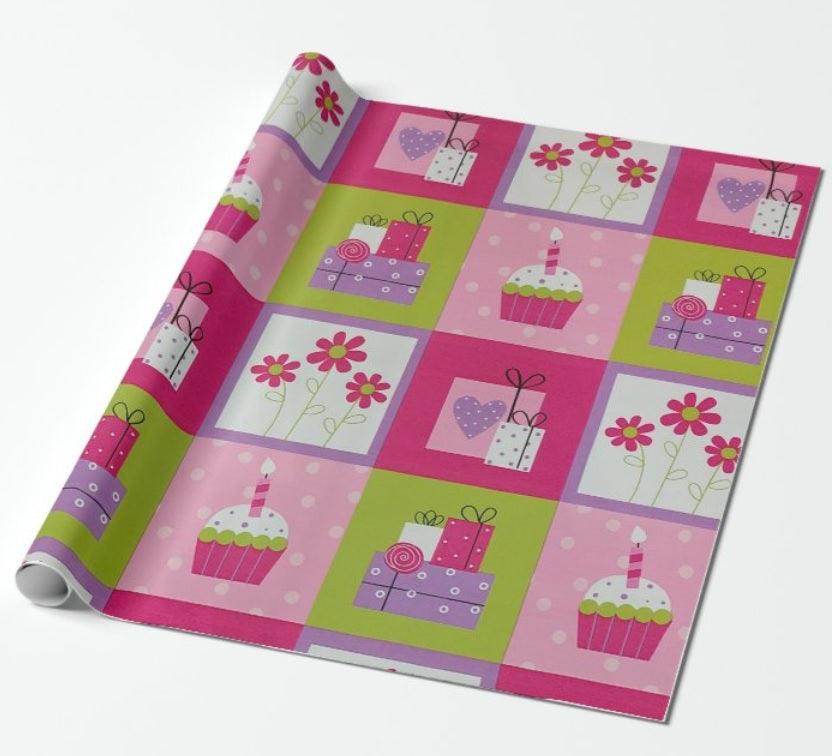 Cakes & Gifts Wrapping Paper (Pack of 5) ACCESSORIES Pretty UR Party