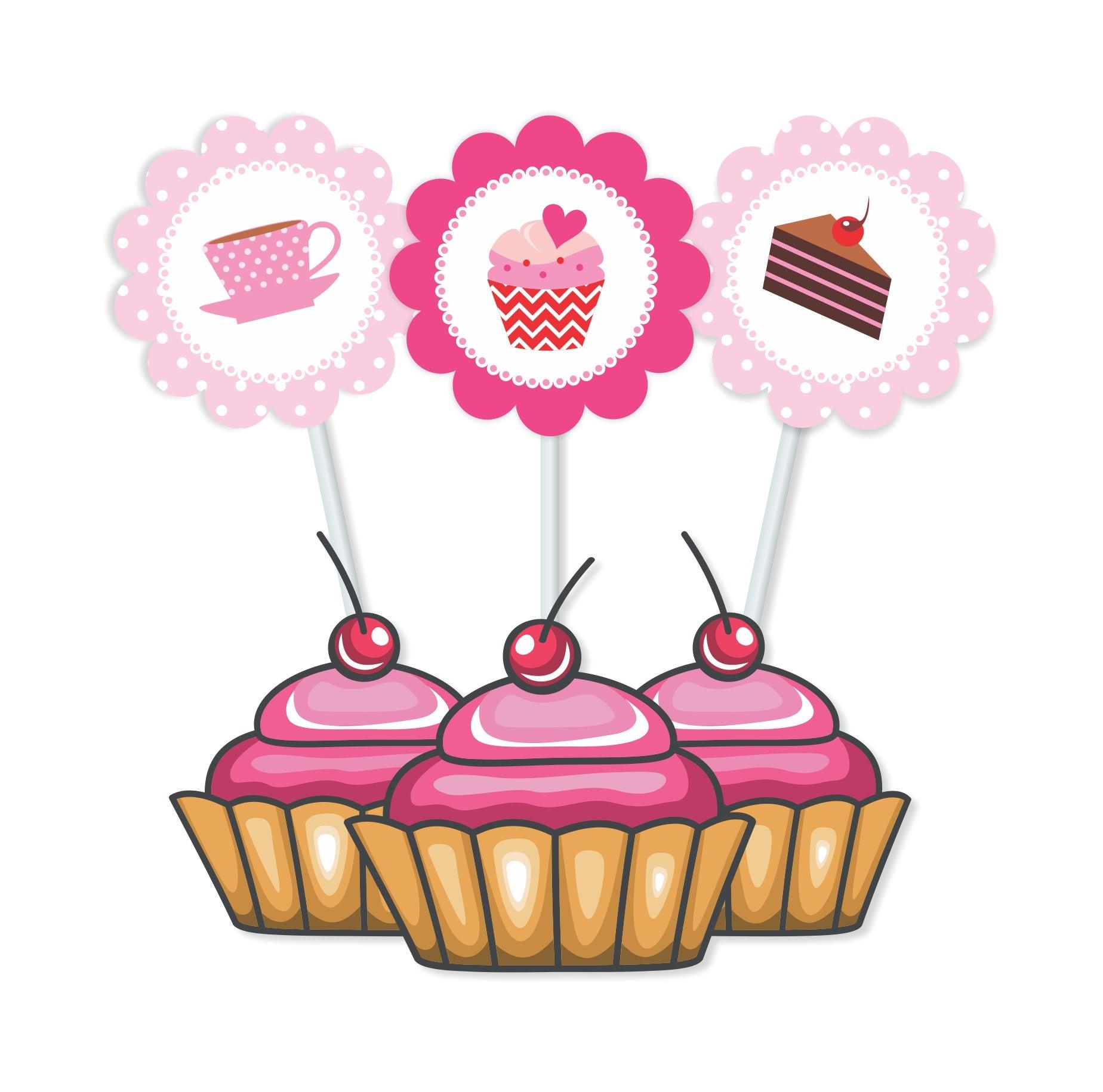 Cupcake Theme Cupcake / Food Toppers THEME PARTIES Pretty UR Party