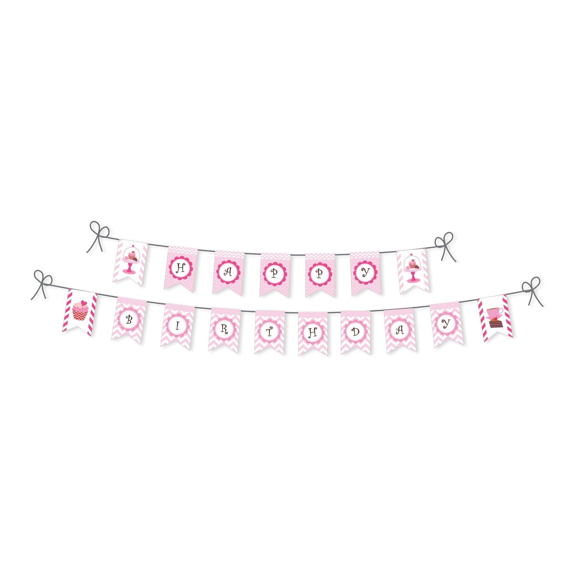 Cupcake Theme Bunting THEME PARTIES Pretty UR Party