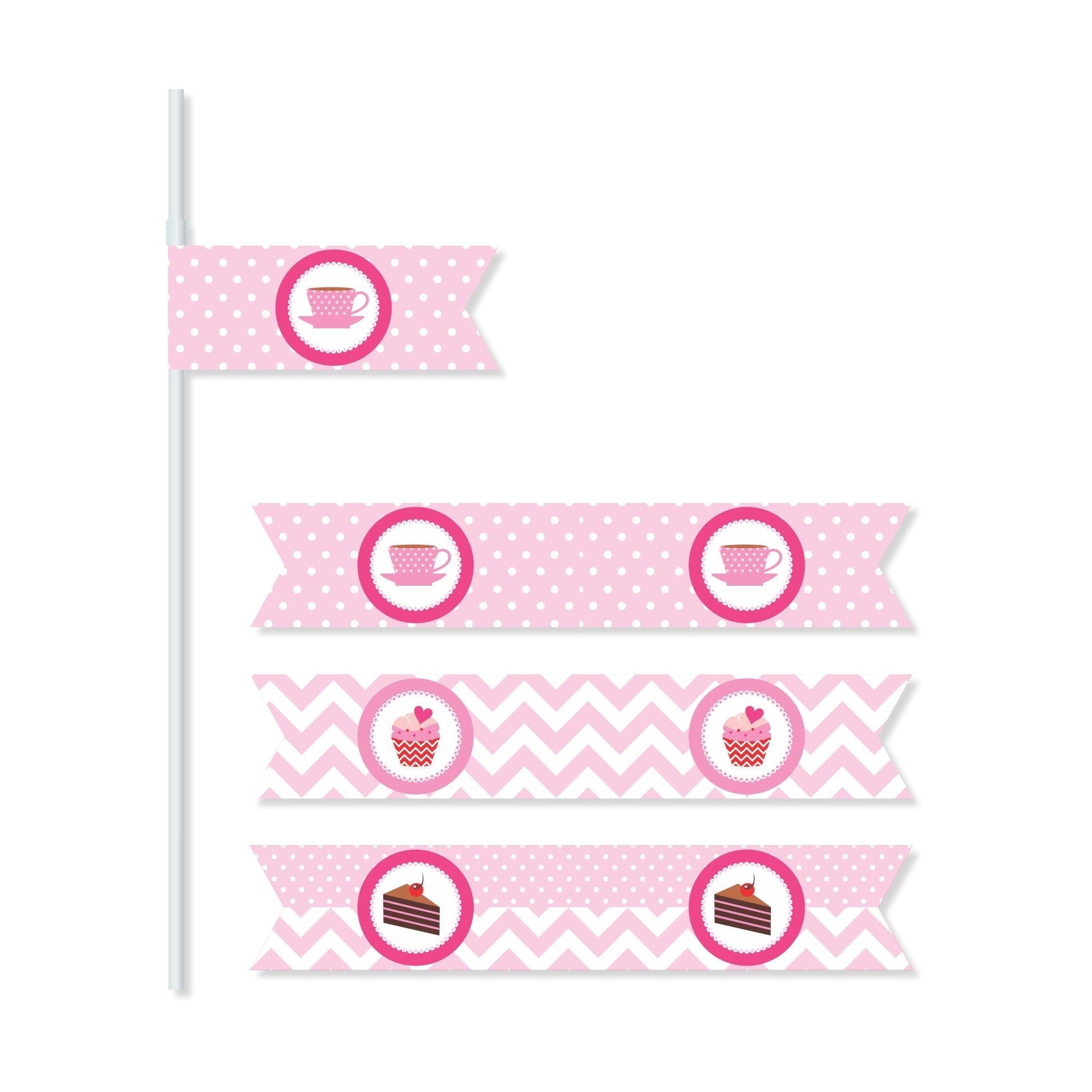 Cupcake Theme Drink Straws | Cupcake party straws THEME PARTIES Pretty UR Party