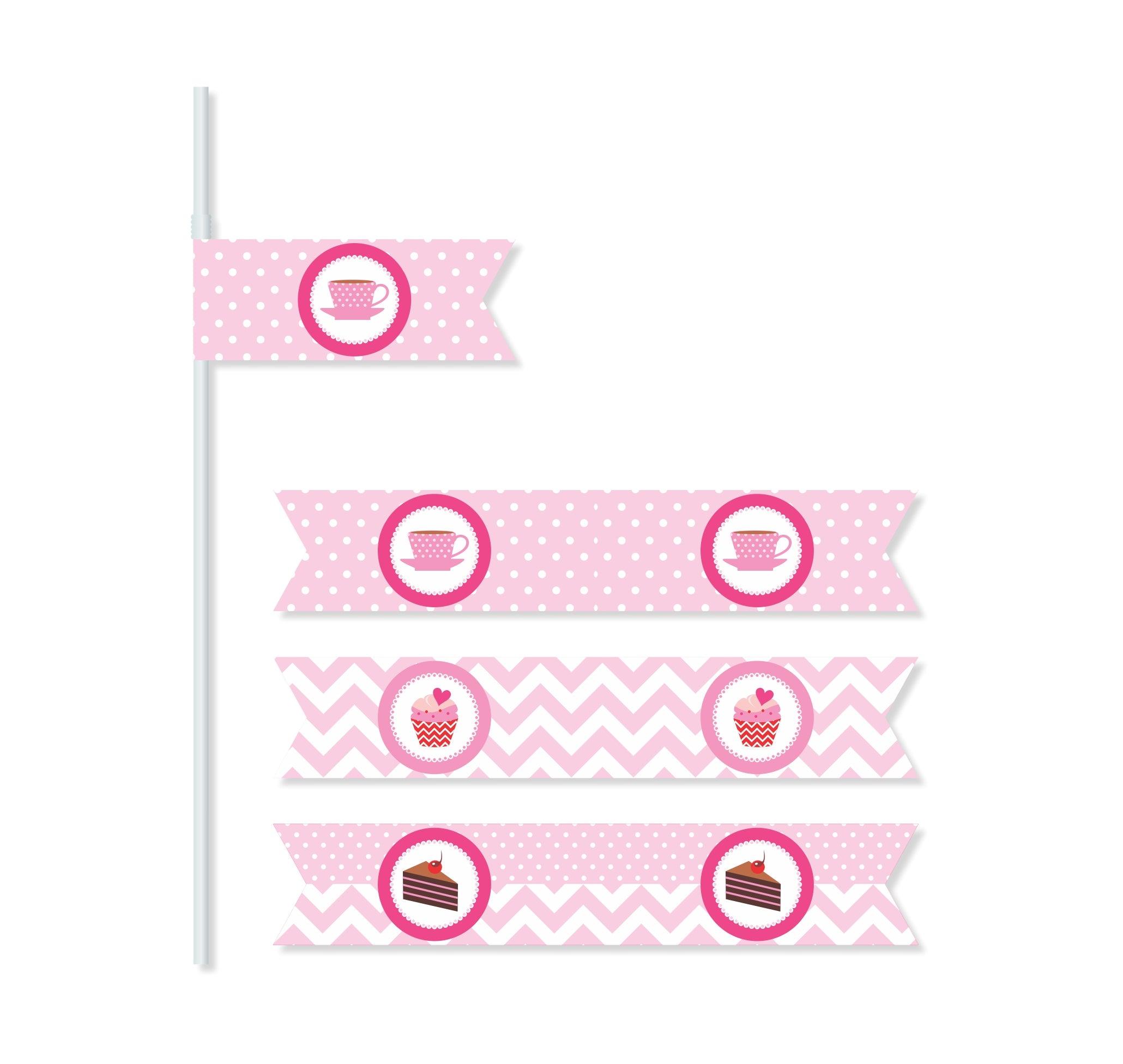 Cupcake Theme Drink Straws | Cupcake party straws THEME PARTIES Pretty UR Party