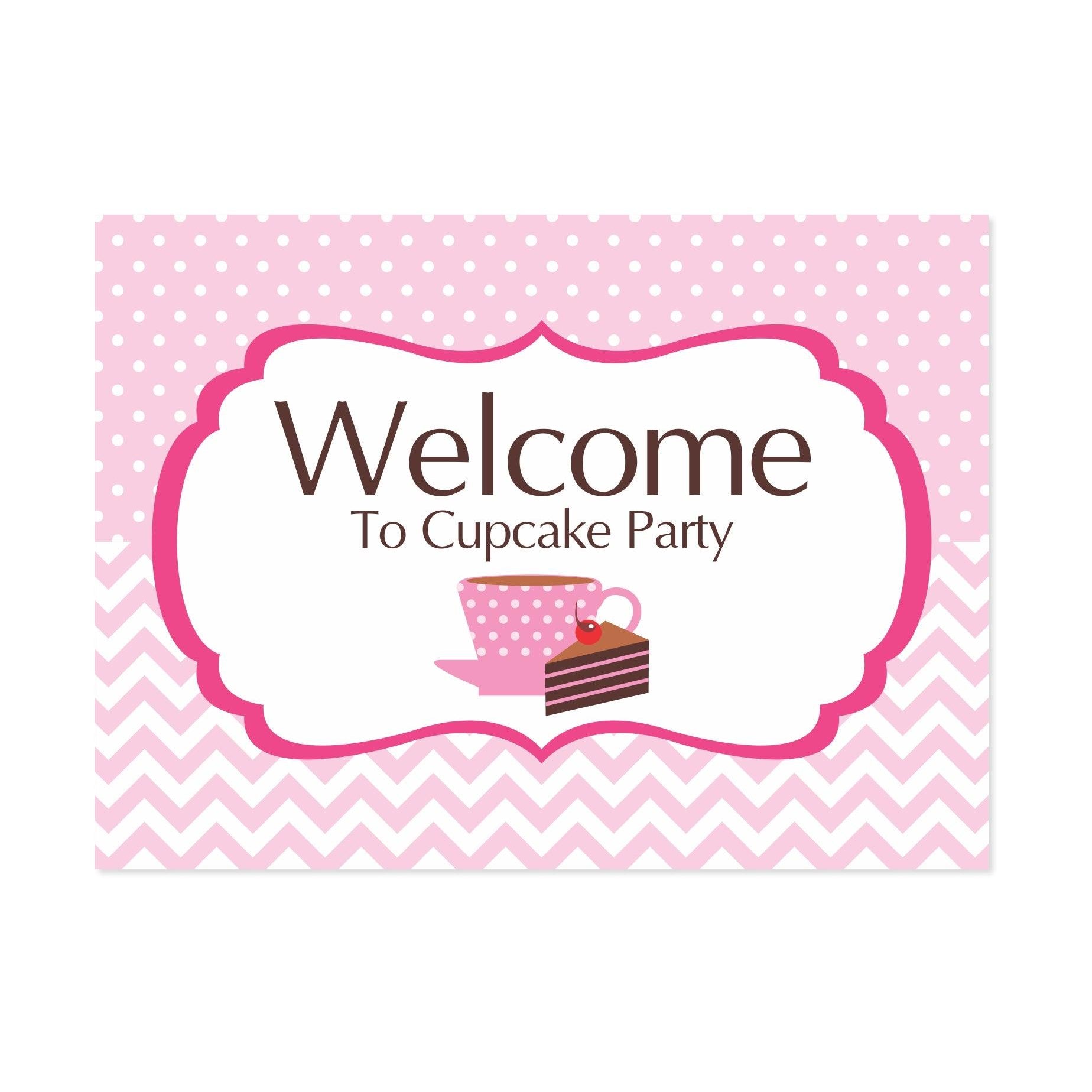 Cupcake Theme Entrance Banner / Door Sign THEME PARTIES Pretty UR Party