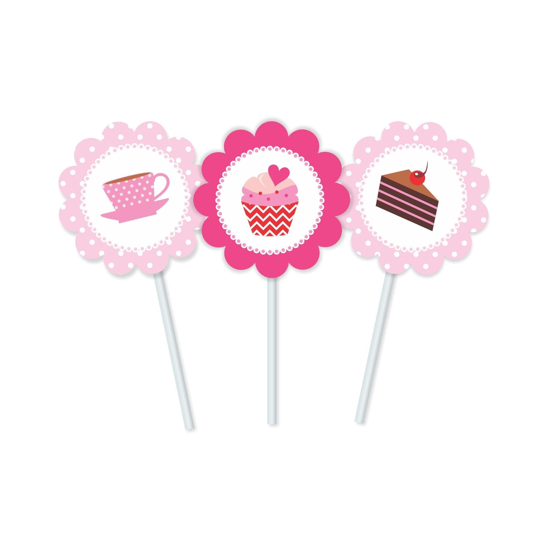 Cupcake Theme Cupcake / Food Toppers THEME PARTIES Pretty UR Party